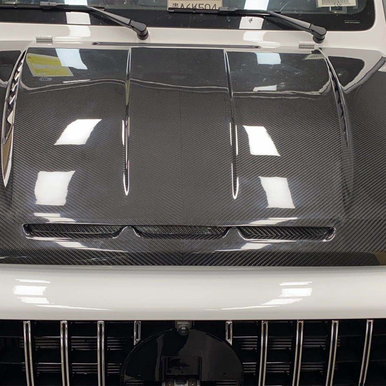 Carbon Fiber Shark Style Front Hood Panel Pour Mercedes G-Class W464 W465 2019+