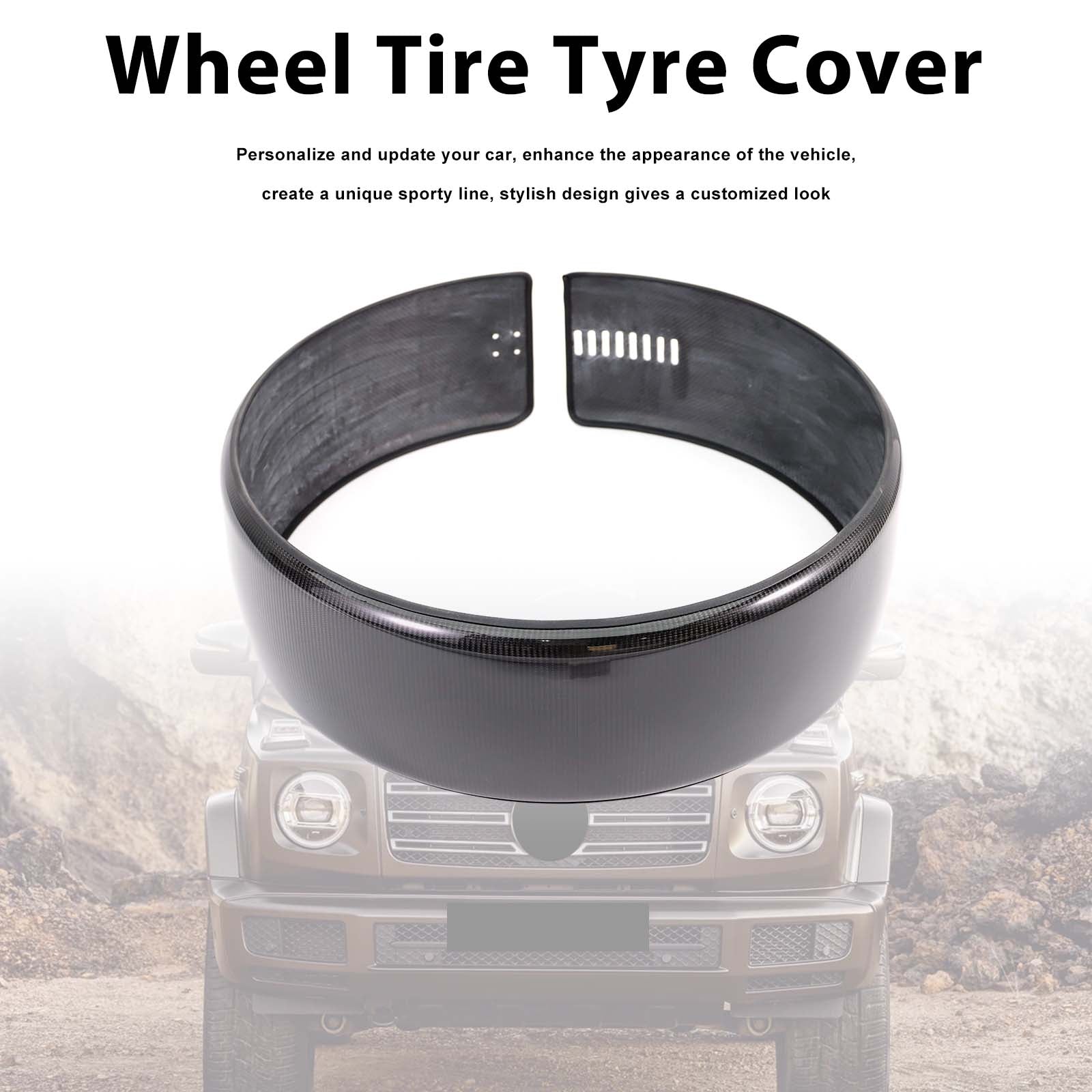 Carbon Fiber Spare Wheel Ring Tire Cover Pour Mercedes W463 W464 W465 G550 G63