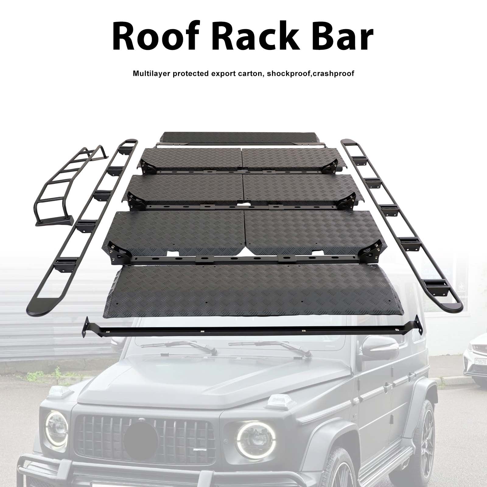 Roof Rack Rail Cross Bar Luggage Pour Benz G Class W463A W464 With Ladder