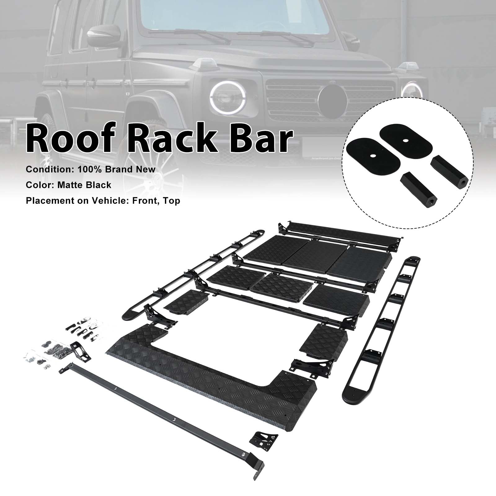 Roof Rack Rail Cross Bar Luggage Pour Benz G Class W463A W464 Without Ladder