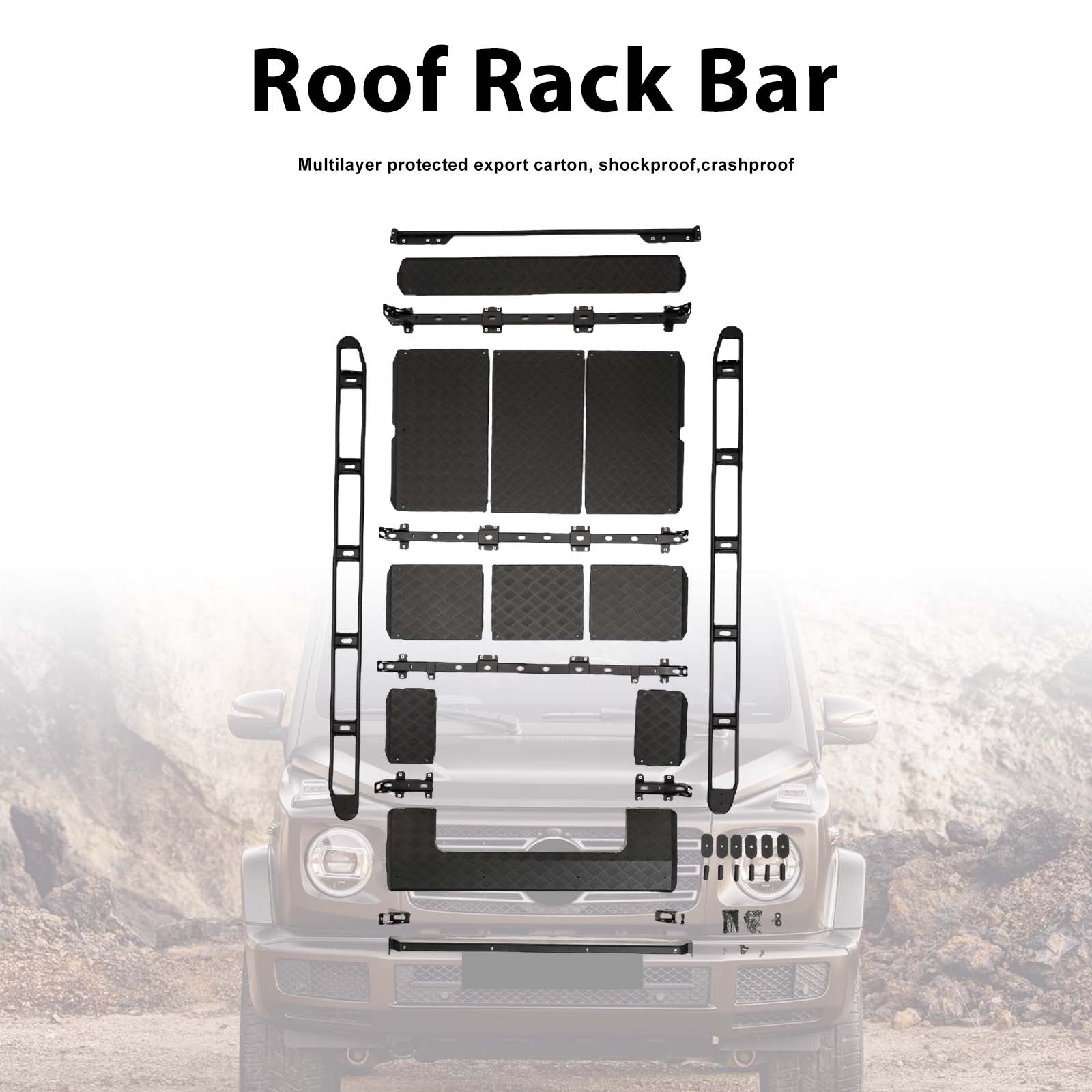 Roof Rack Rail Cross Bar Luggage Pour Benz G Class W463A W464 Without Ladder