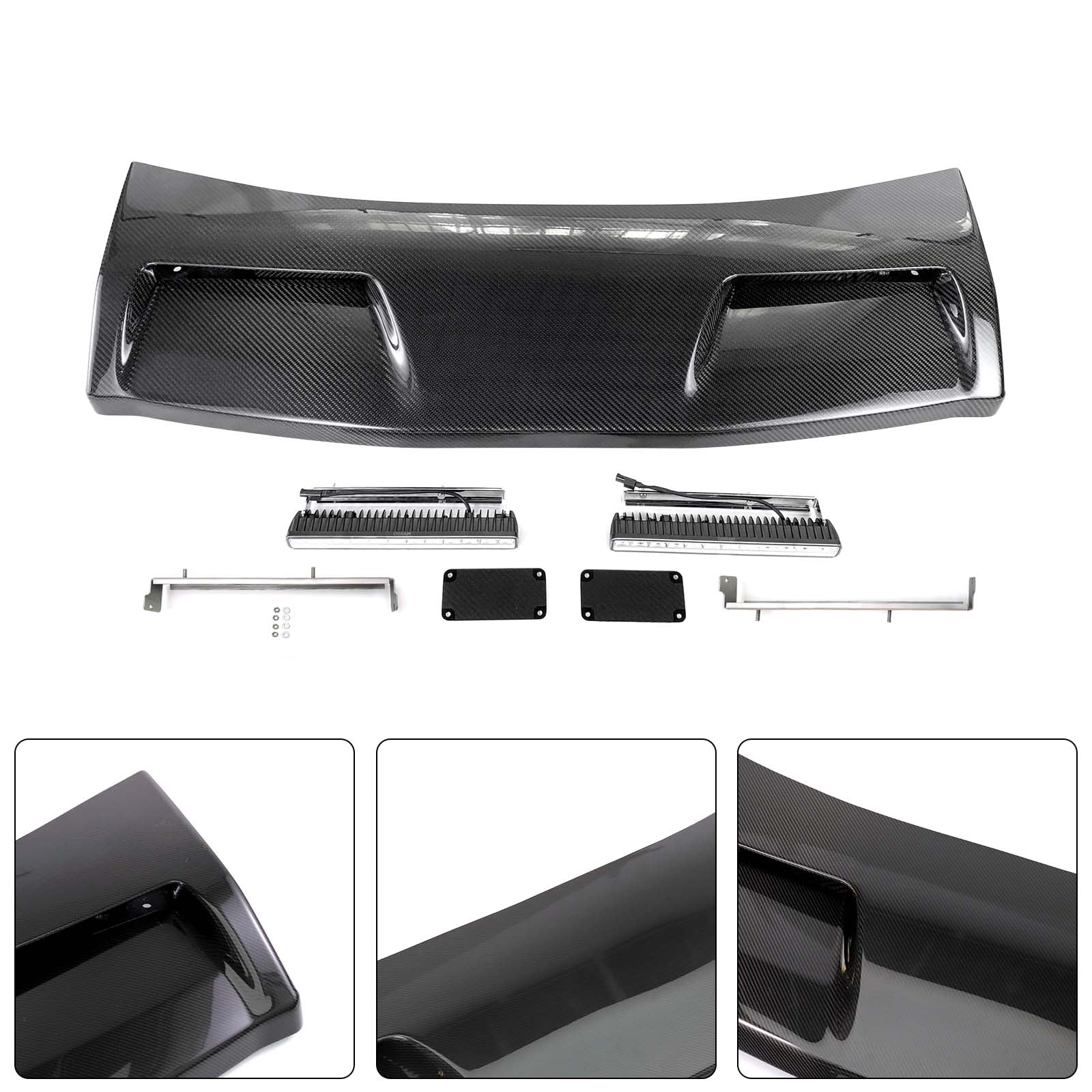 Even Style Front Roof Spoiler Wing Pour Benz G-Class W464 G550 2019-2023 W/Led