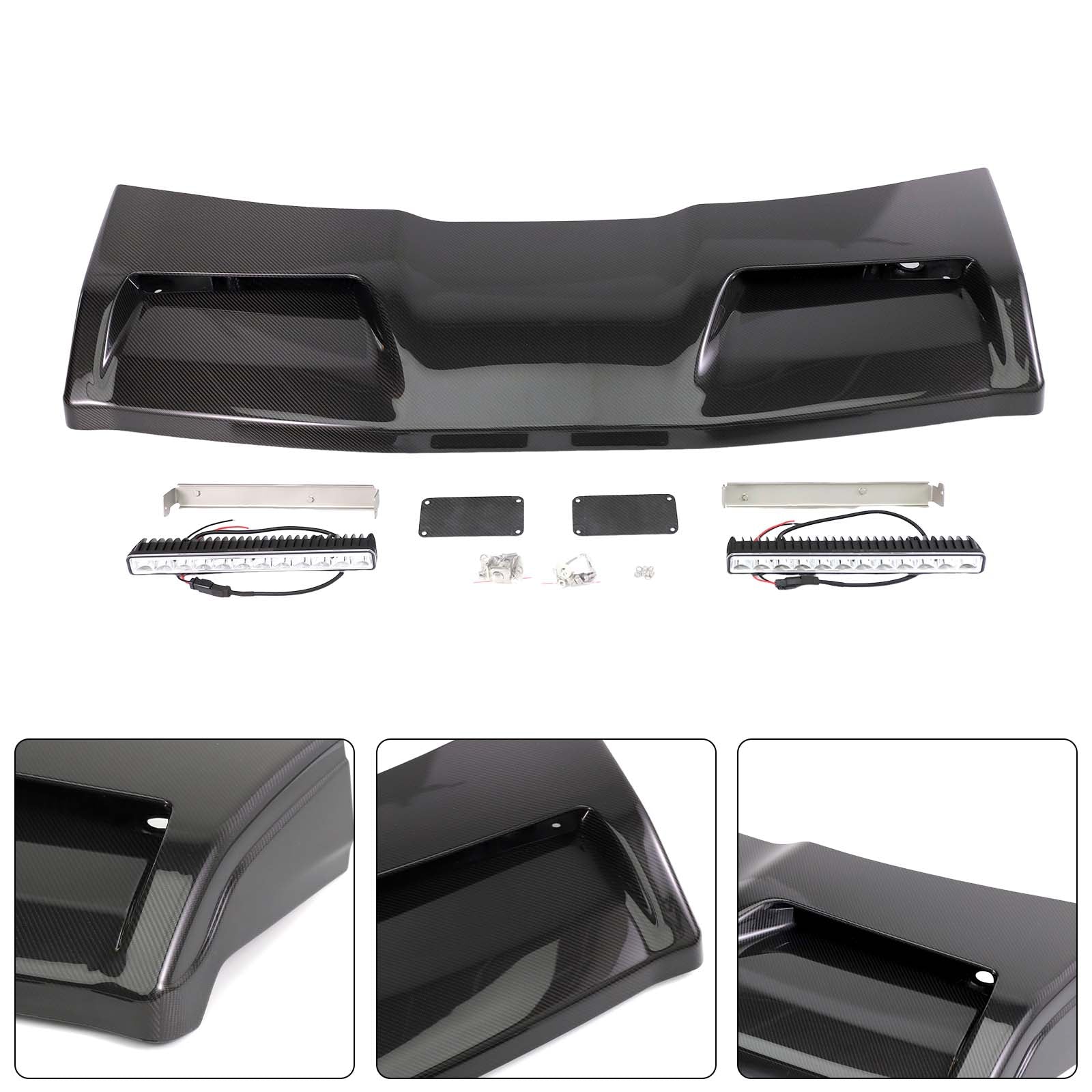 Concave style Front Roof Spoiler Wing Pour Benz G-Class W464 2019-2023 W/Led