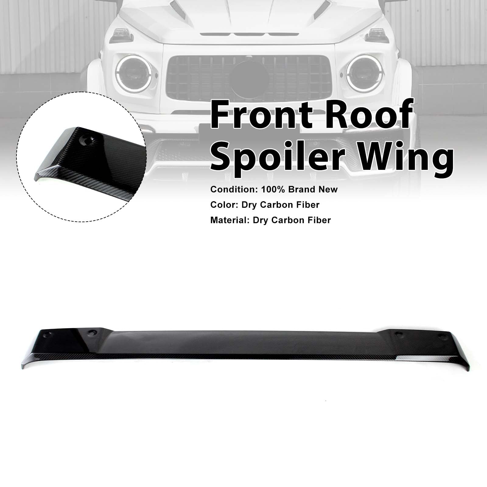 Shark style Front Roof Spoiler Wing Pour Benz G-Class W464 2019-2023 W/Led