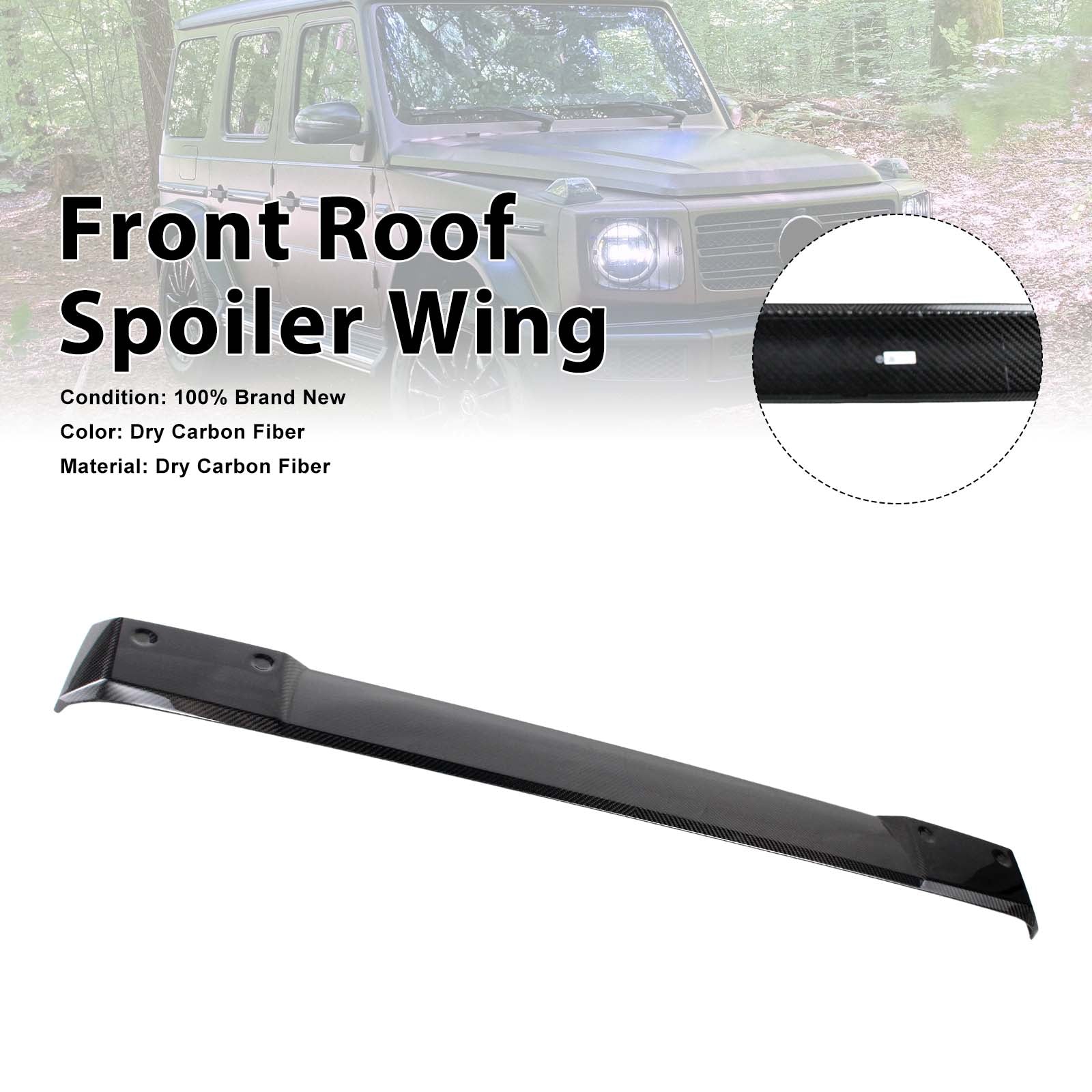 Shark style Front Roof Spoiler Wing Pour Benz G-Class W464 2019-2023 W/Led