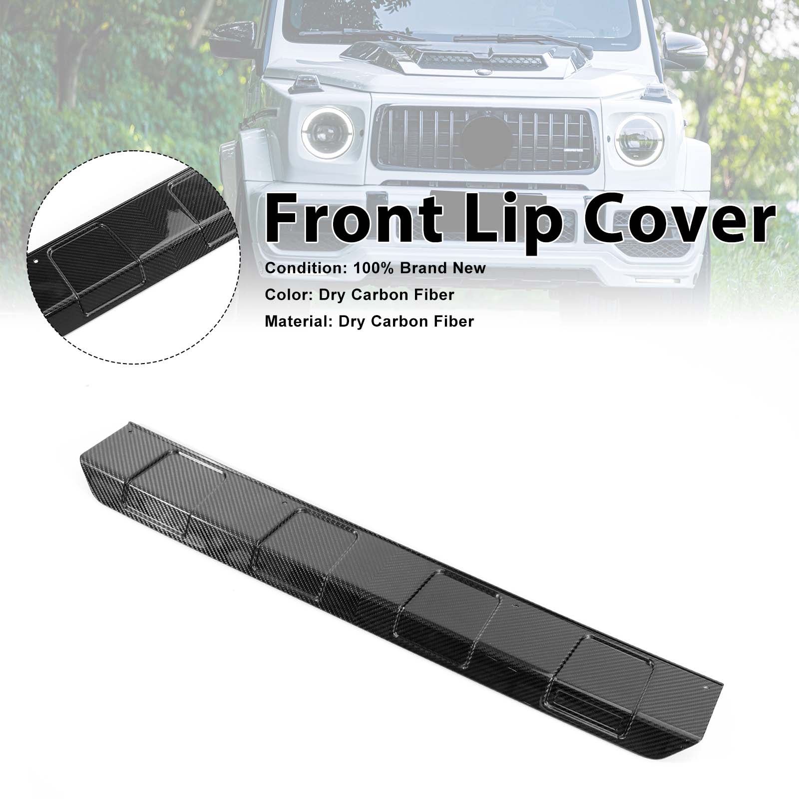 Carbon Front Lip Cover Pour Mercedes G-Class W464 G63 B700 B800 B900 2019-2023
