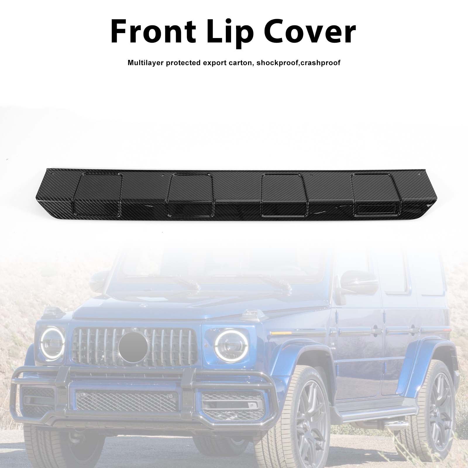 Carbon Front Lip Cover Pour Mercedes G-Class W464 G63 B700 B800 B900 2019-2023