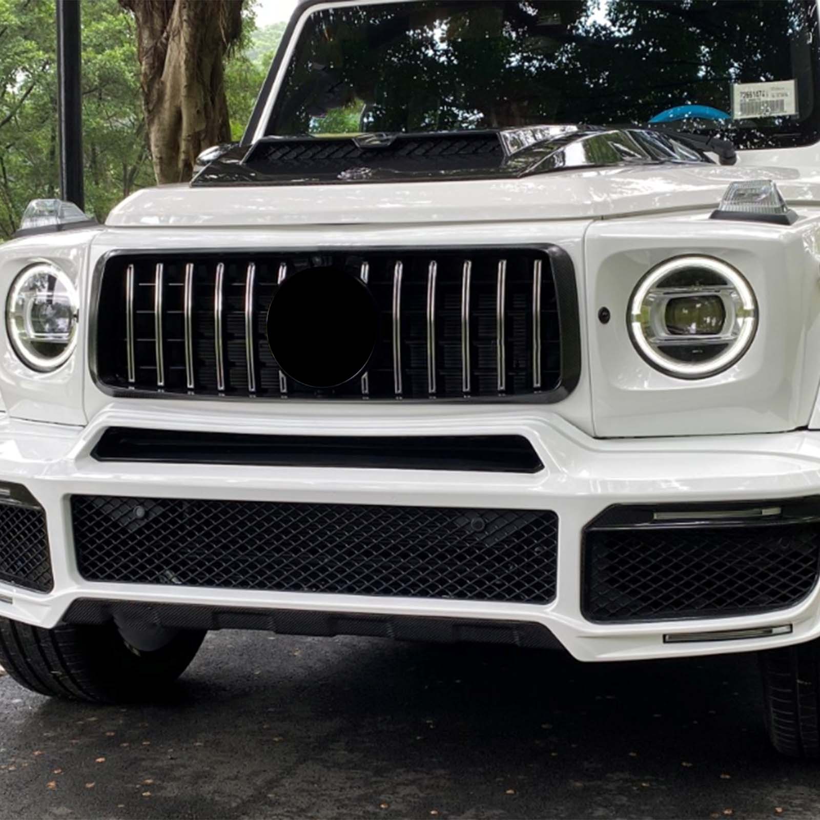 Carbon Front Lip Cover Pour Mercedes G-Class W464 G63 B700 B800 B900 2019-2023