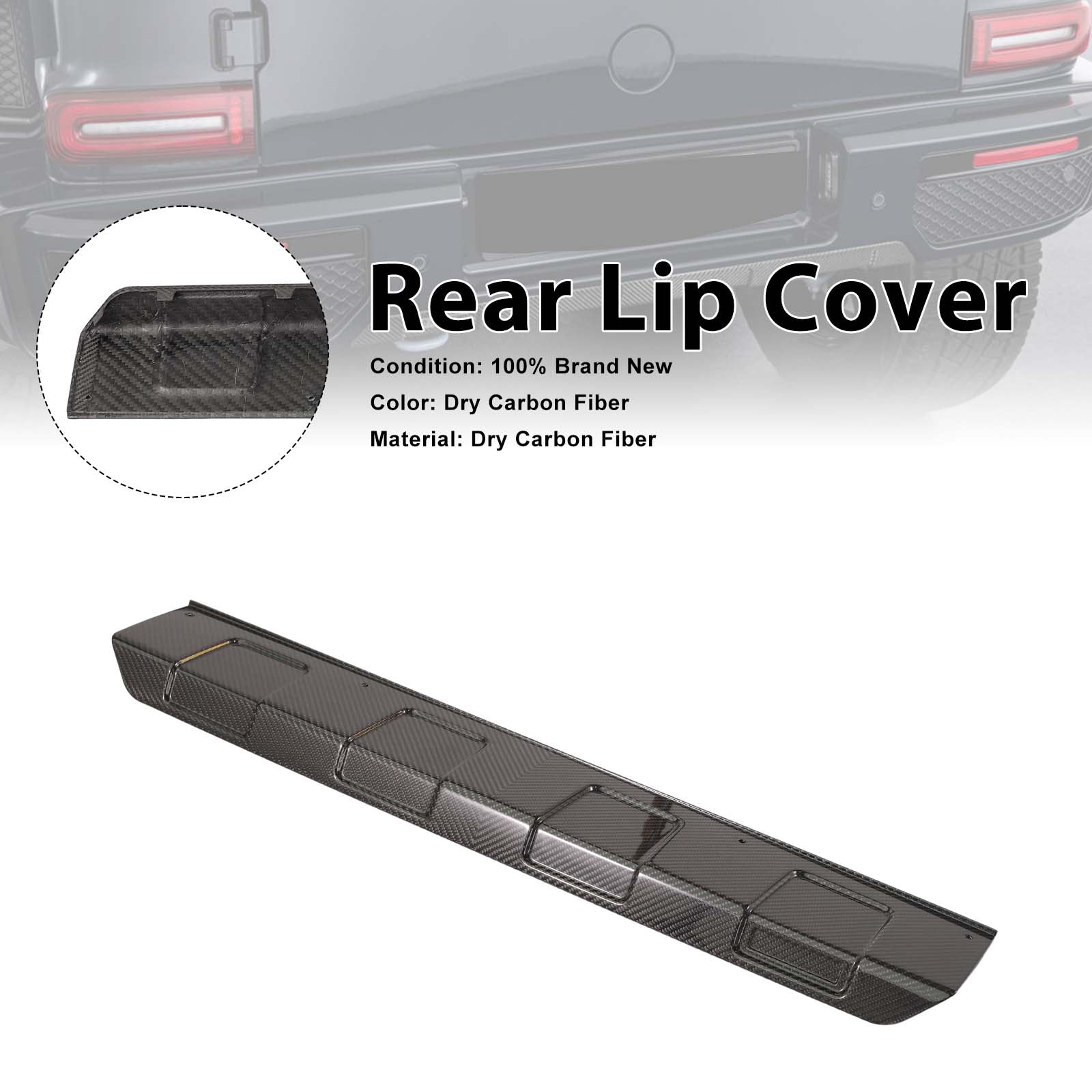 Carbon Rear Lip Cover Pour Mercedes G-Class W464 G63 B700 B800 B900 2019-2023