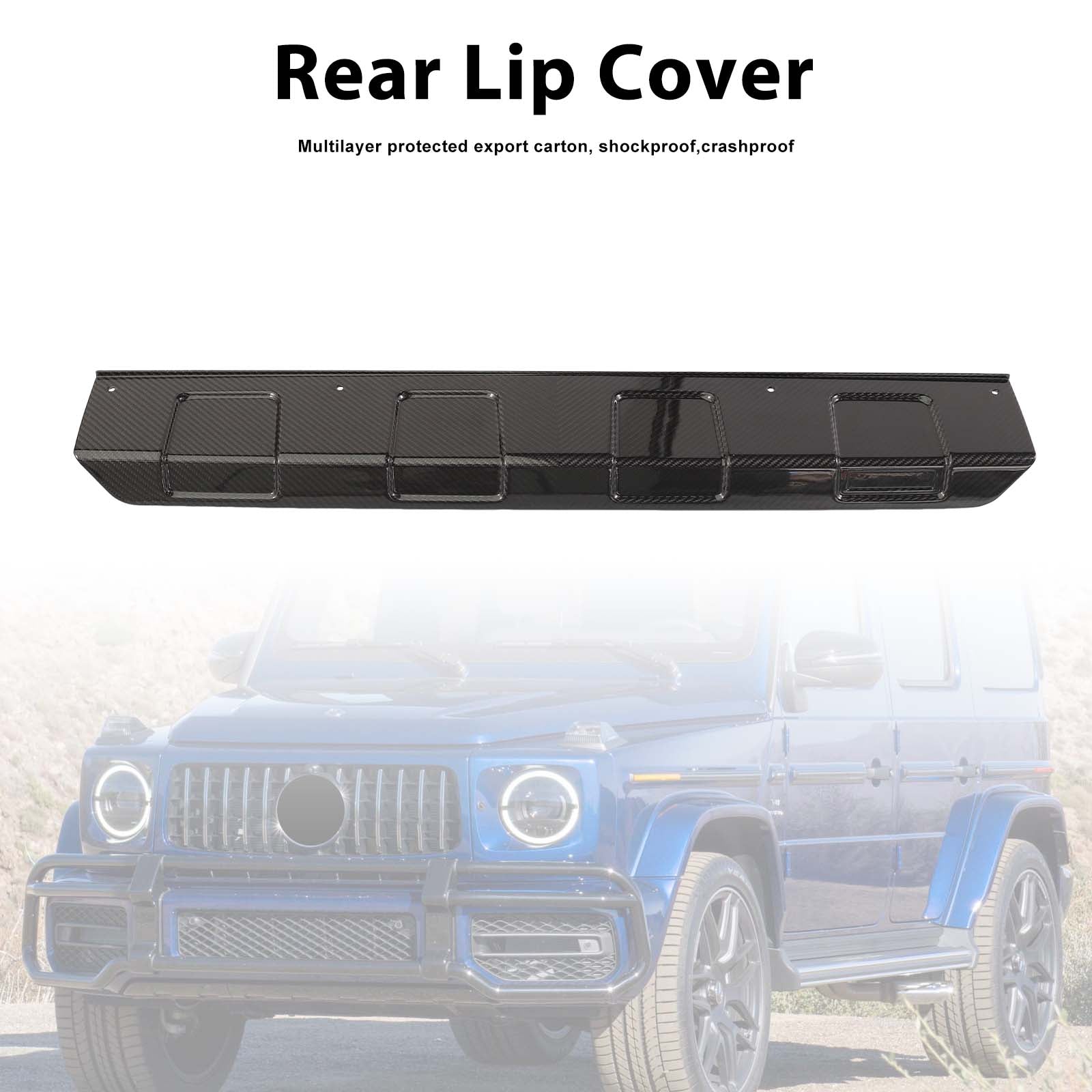 Carbon Rear Lip Cover Pour Mercedes G-Class W464 G63 B700 B800 B900 2019-2023