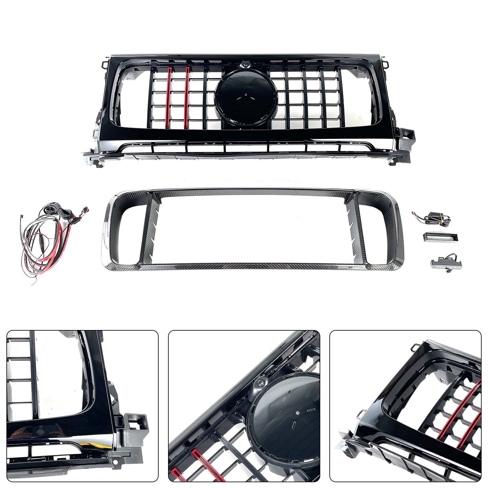 Dry Carbon Front Grille Grill Pour Benz W464 B800 B900 2019-2023 Rocket Style
