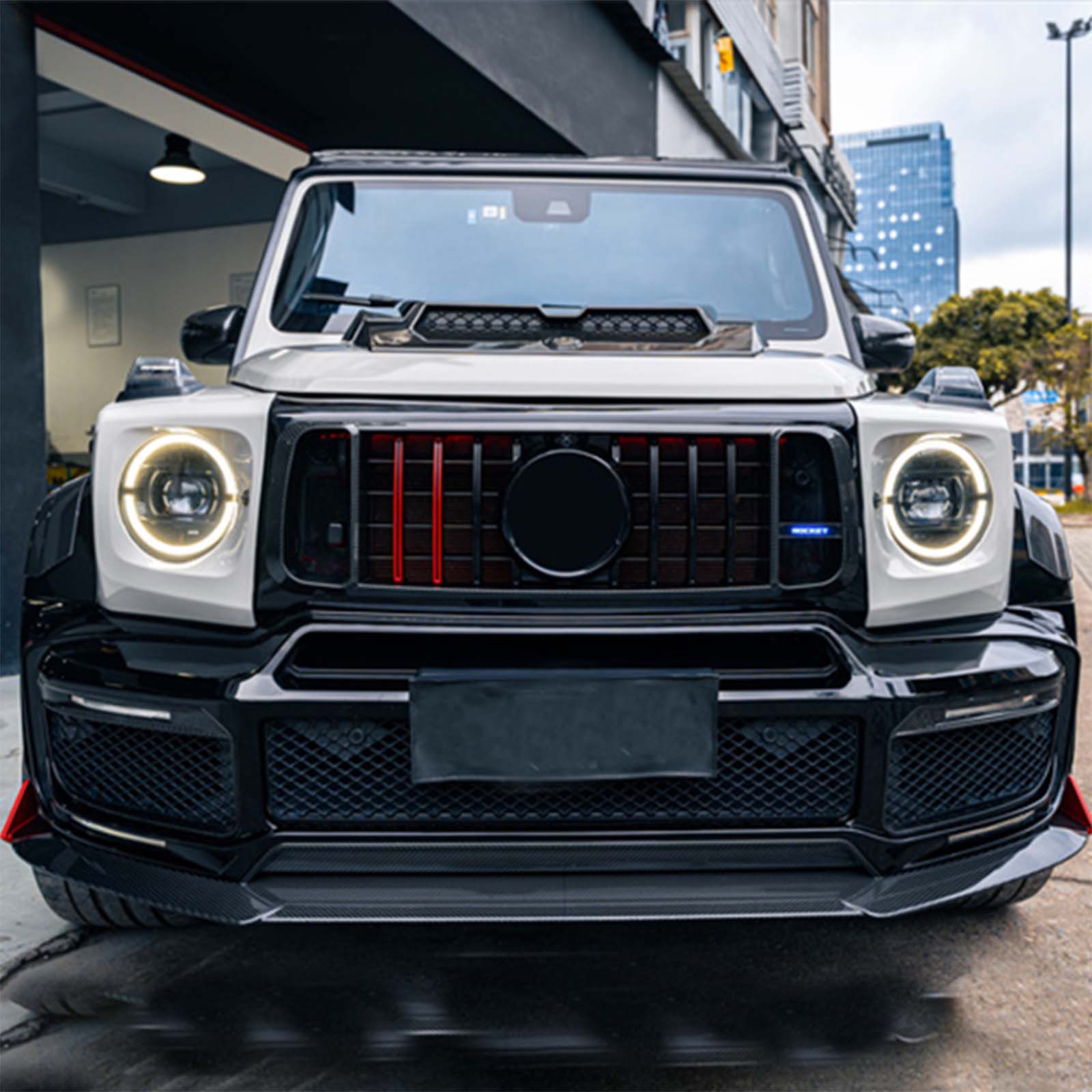 Dry Carbon Front Grille Grill Pour Benz W464 B800 B900 2019-2023 Rocket Style