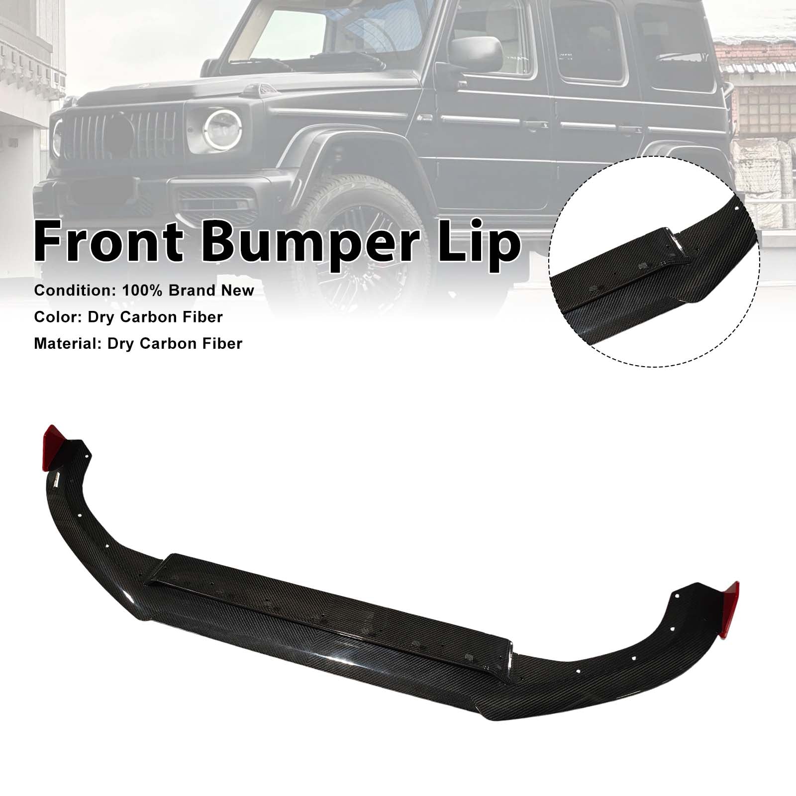 Dry Carbon Front Bumper Lip Pour Benz W464 B800 B900 2019-2023 Rocket Style