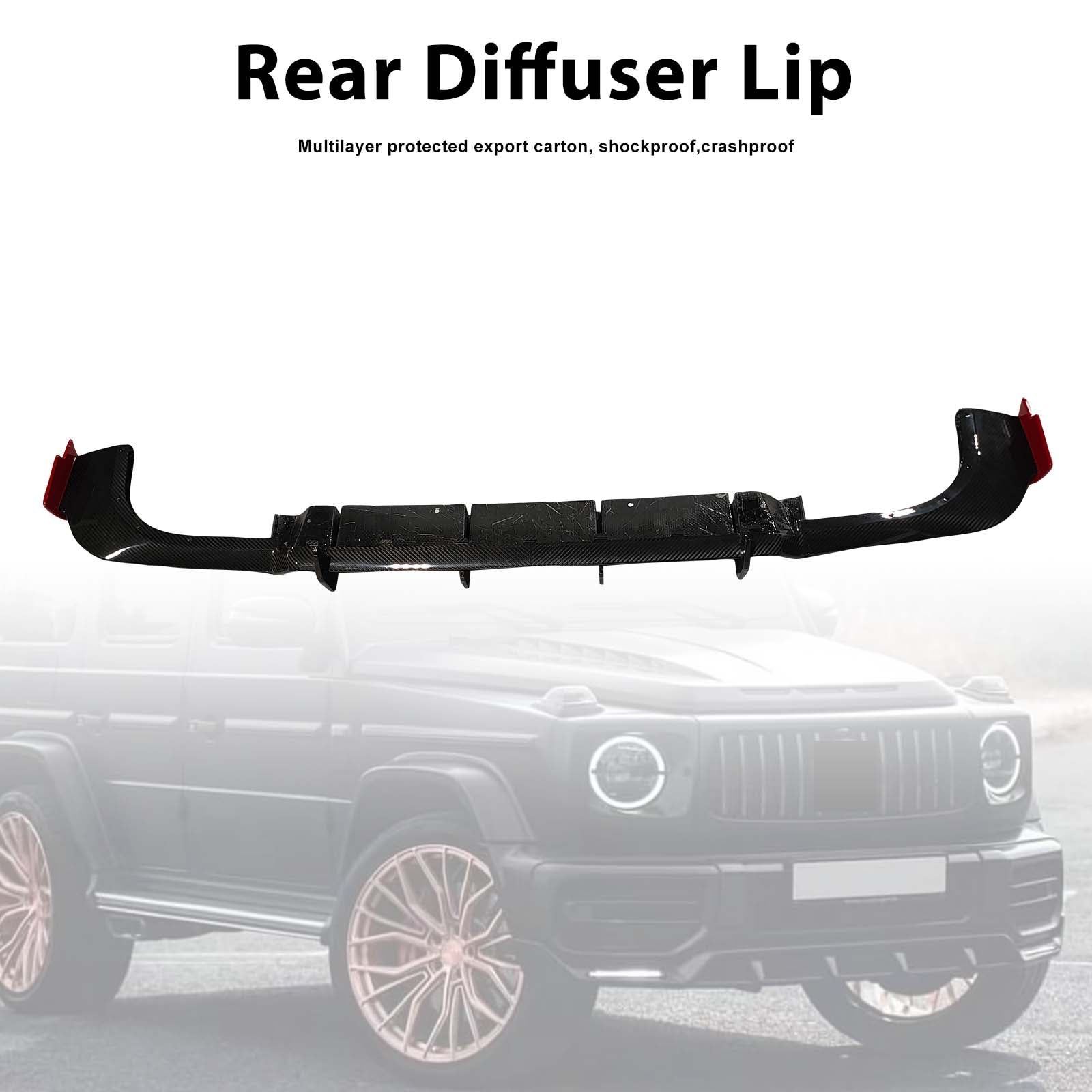 Dry Carbon Rear Diffuser Lip Pour Benz W464 B800 B900 2019-2023 Rocket Style