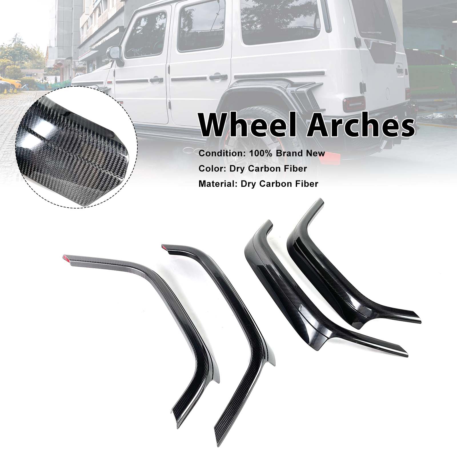 Dry Carbon Front Rear Wheel Arches Pour Mercedes Benz W464 B800 B900 2019-2023
