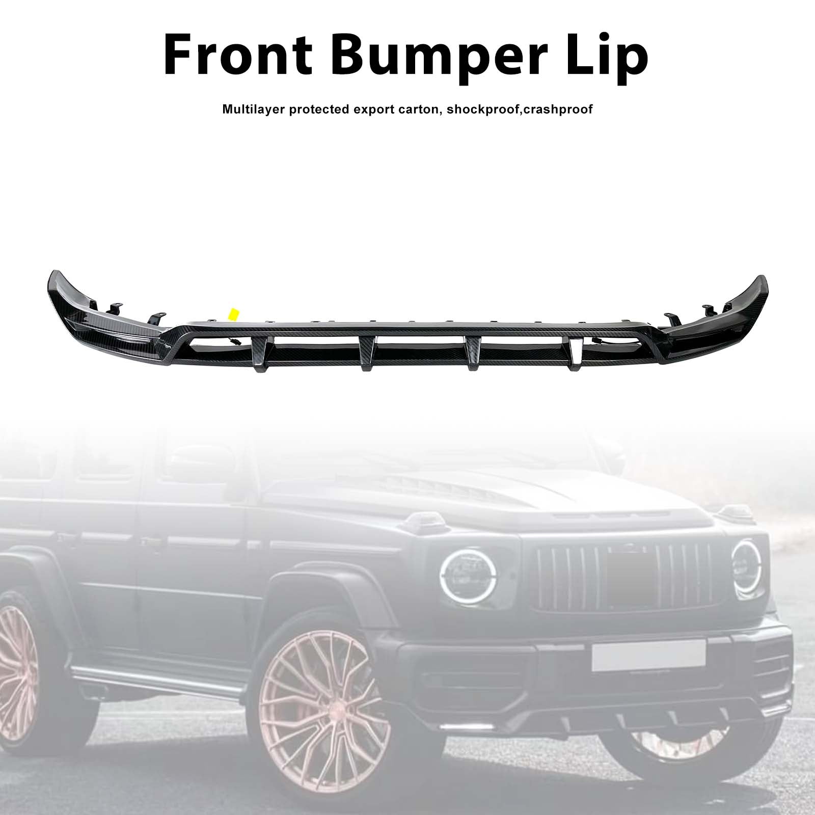 Dry Carbon Front Bumper Lip Pour Mercedes Benz G-Class W464 W463A 2019-2023