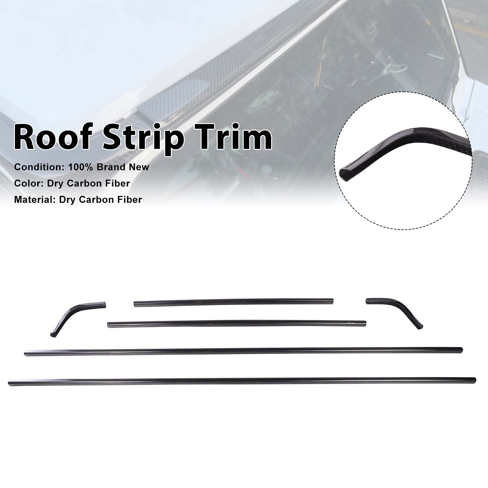 Dry Carbon Roof Strip Trim Pour Mercedes Benz G Class W464 W463A 2019-2023