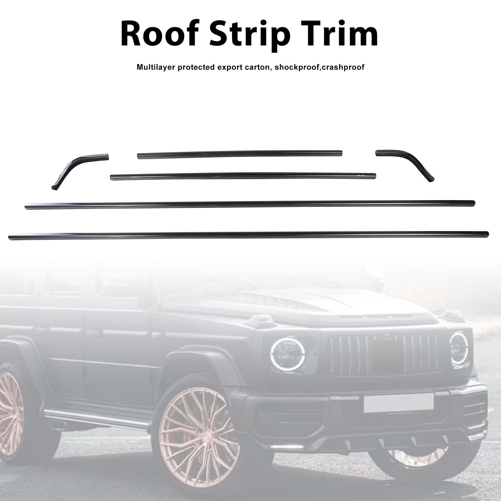 Dry Carbon Roof Strip Trim Pour Mercedes Benz G Class W464 W463A 2019-2023