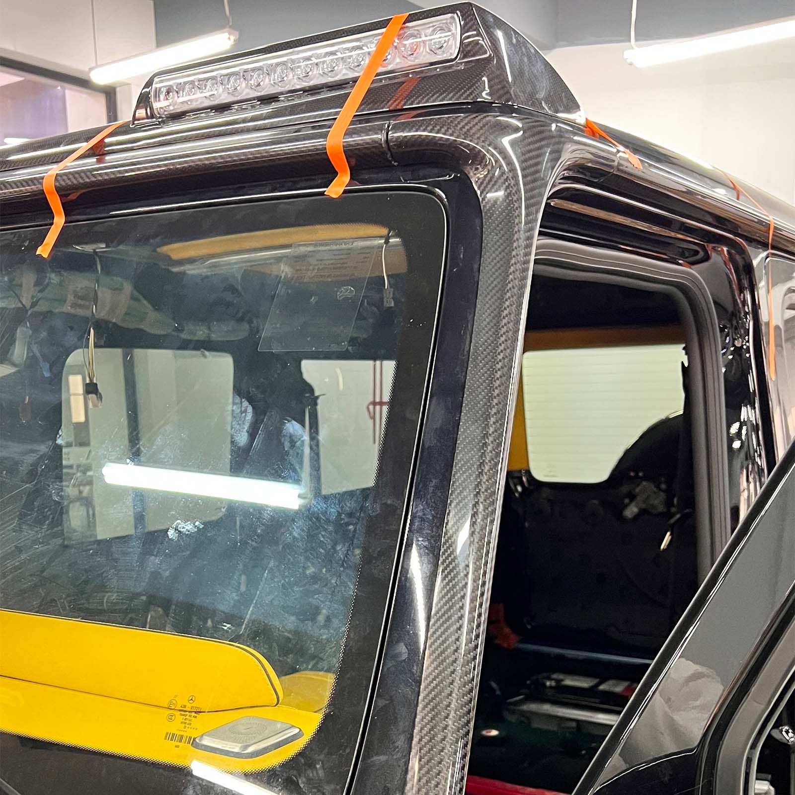 Carbon Fiber Front Window A-Pillar Addon Pour Benz G Class W464 G500 2019-2023