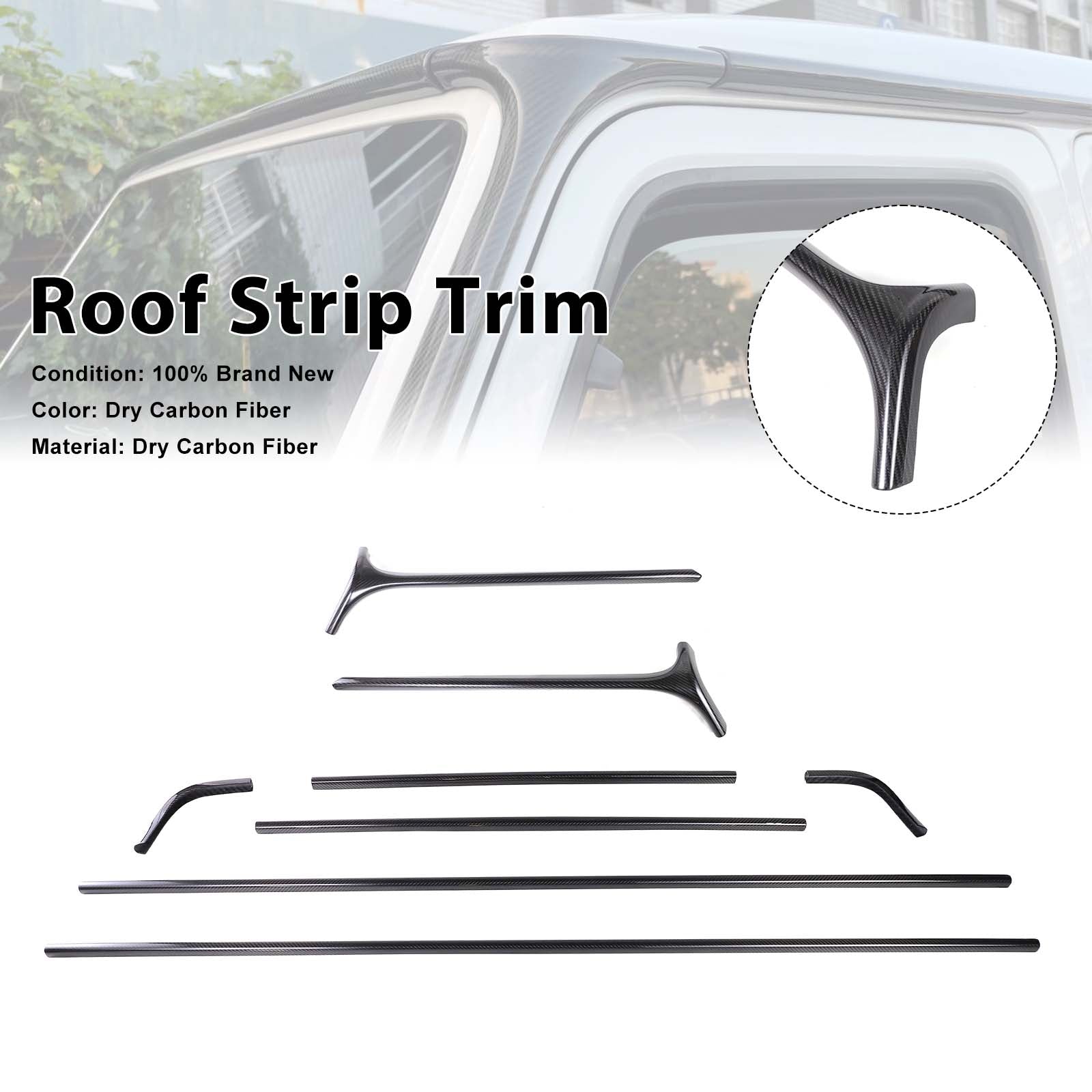 Carbon Fiber Roof Strip Trim Pour Mercedes Benz G Class W464 W463A 2019-2023