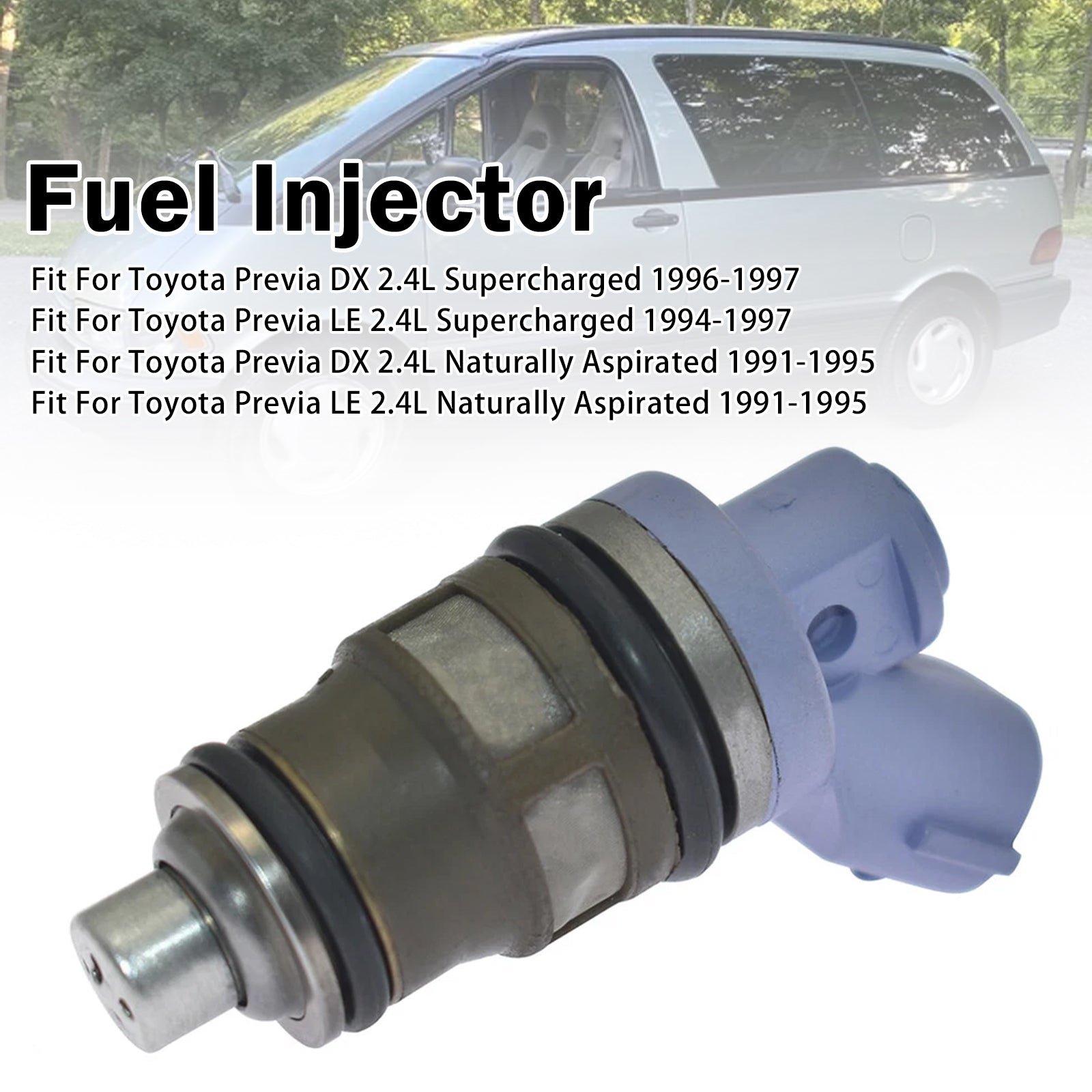 1X Injecteur Carburant Pour Toyota Previa DX 2.4L Supercharged 96-97 23250-76010