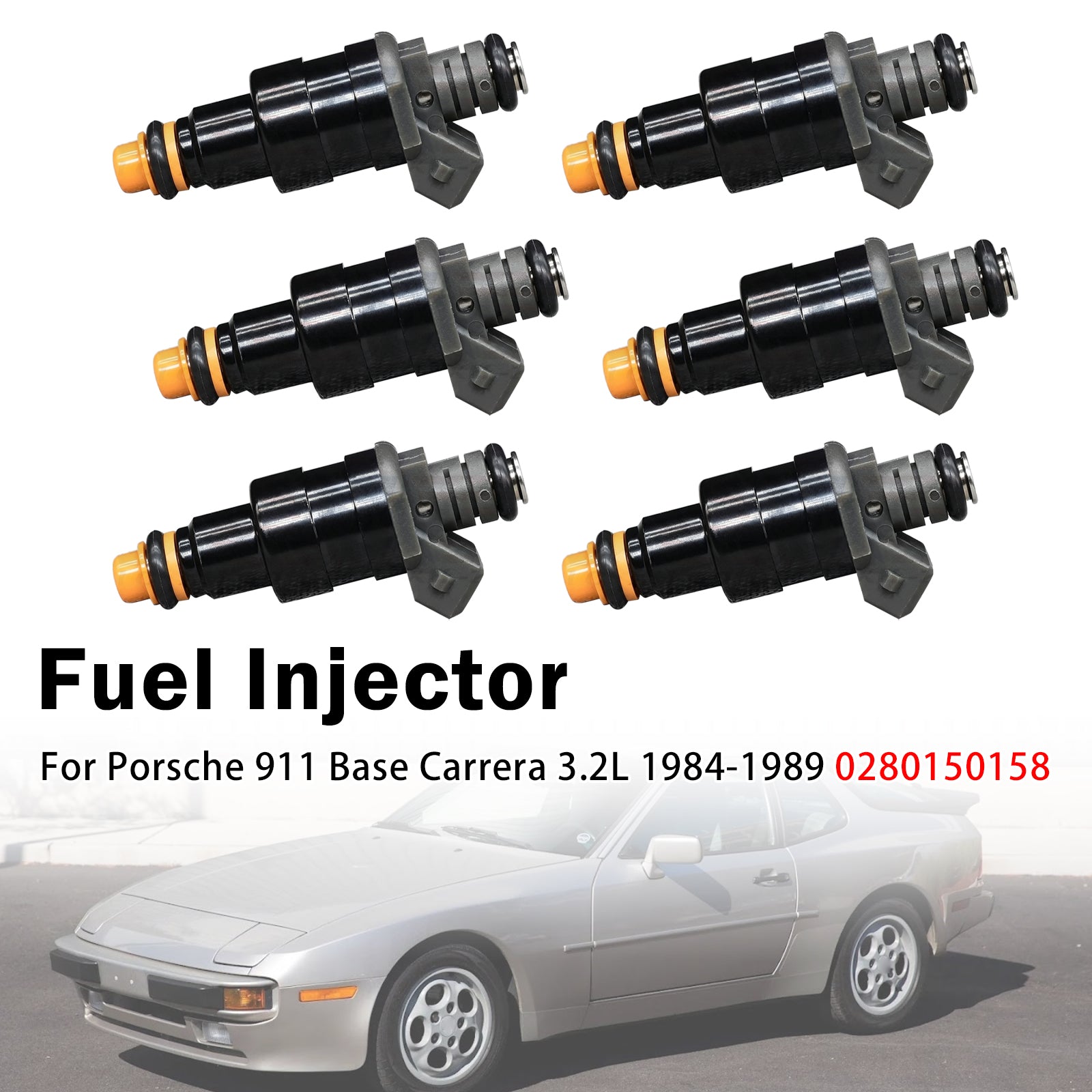 6X Injecteur Carburant Pour Porsche 911 Base Carrera 3.2L 1984-1989 0280150158