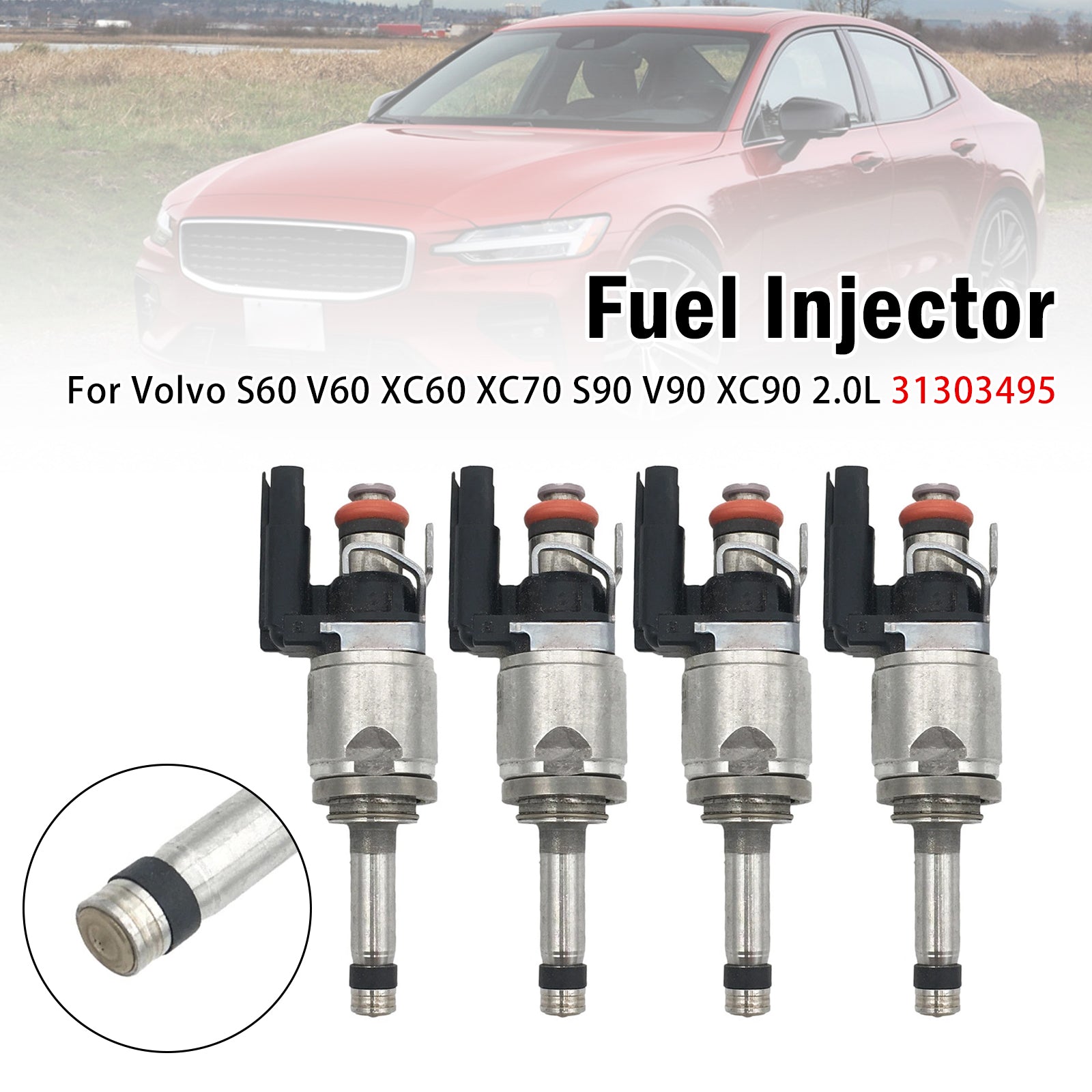 4X Injecteur Carburant Pour Volvo S60 V60 XC60 XC70 S90 V90 XC90 2.0L 31303495