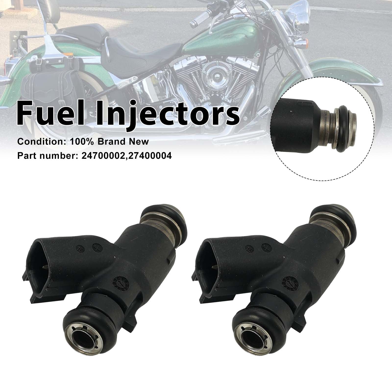 2PC Injecteurs de carburant 24700002 / 27400004 – Compatibles avec SE 62 mm ETC et SE 58 mm ETC
