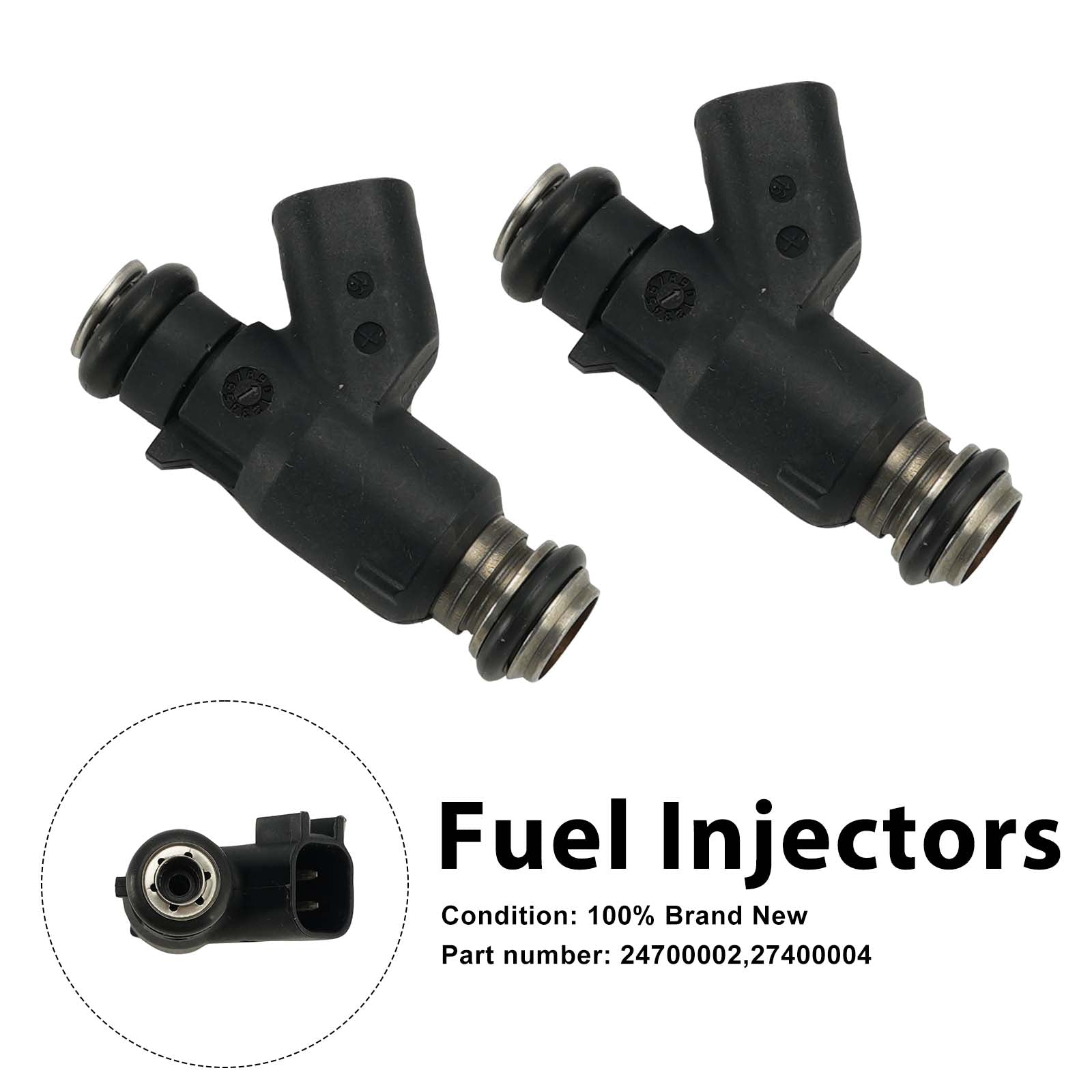 2PC Injecteurs de carburant 24700002 / 27400004 – Compatibles avec SE 62 mm ETC et SE 58 mm ETC