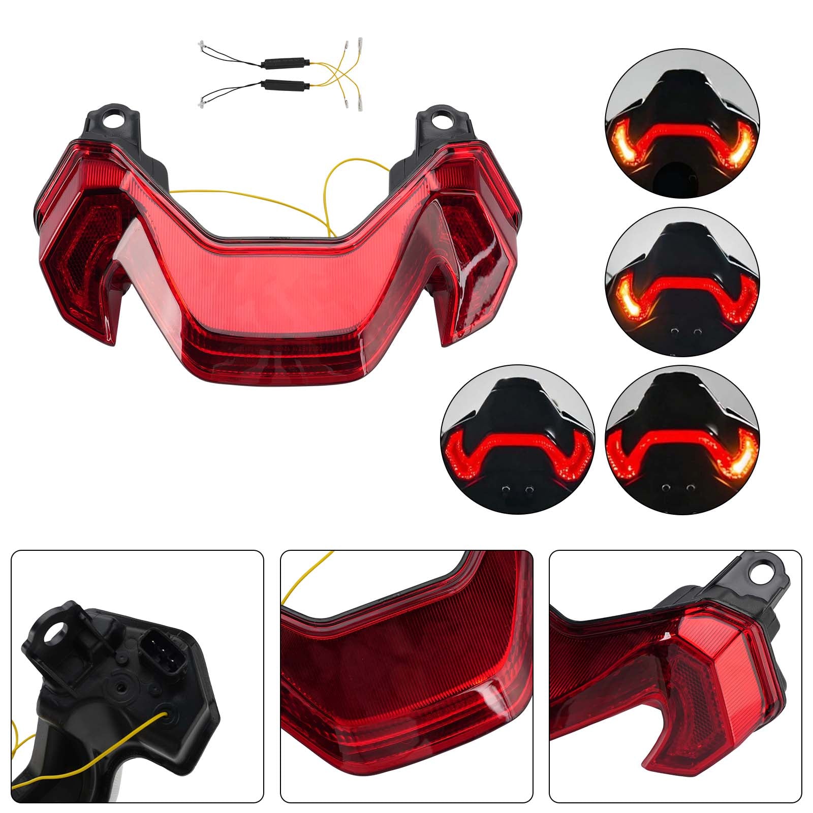 Feux arrière à LED avec clignotants intégrés pour KAWASAKI Z900 Z900SE 2025-2026 Red