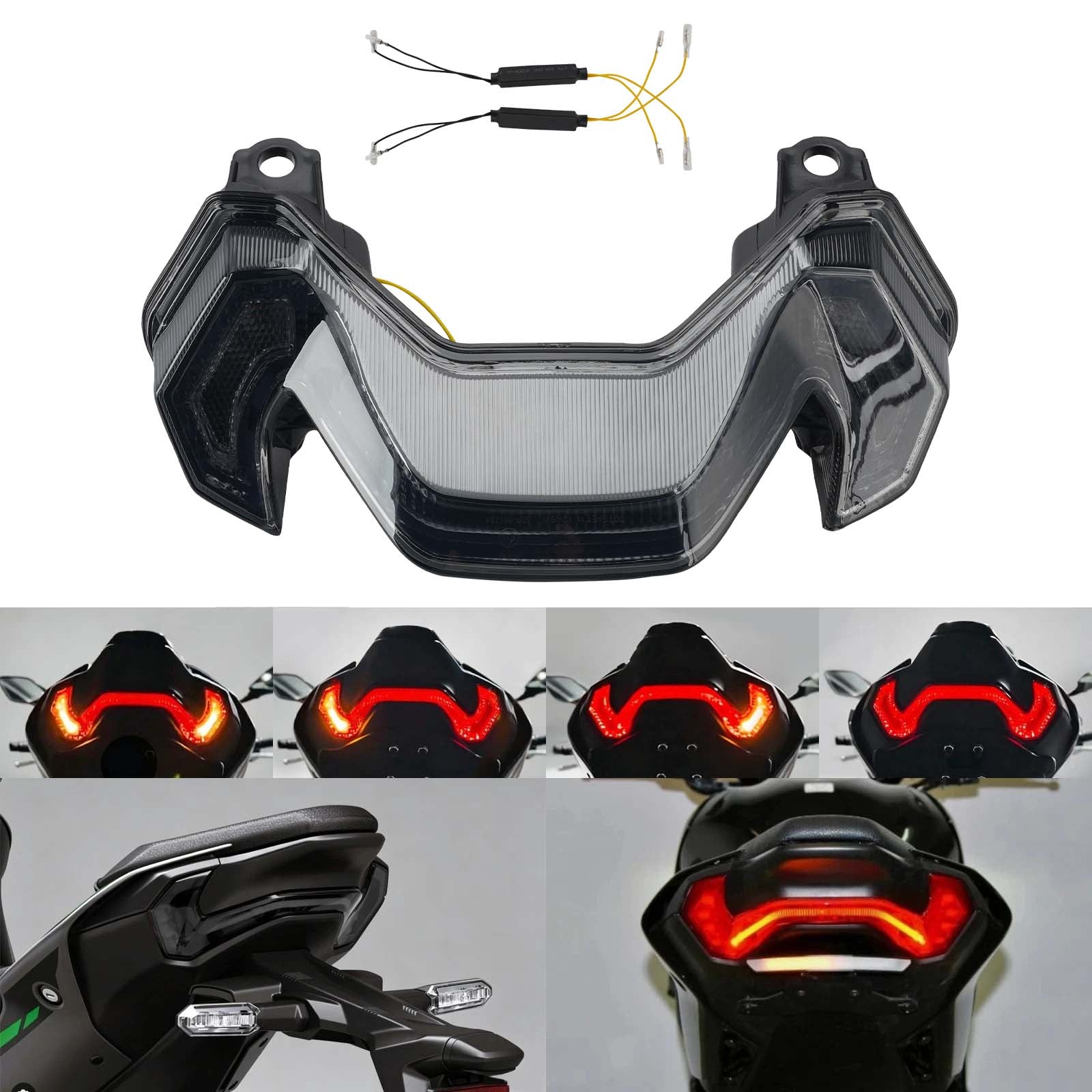 Feux arrière à LED avec clignotants intégrés pour KAWASAKI Z900 Z900SE 2025-2026 Smoke
