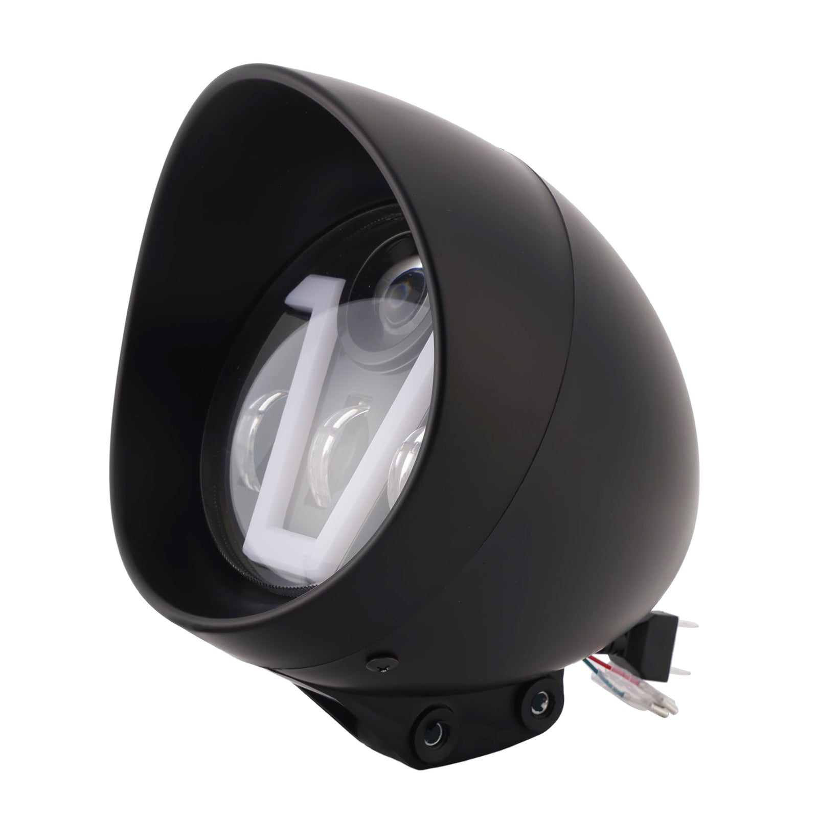 Brume Lampe Des Phares Mettre En Lumière 40W 4000Lm Noir Pour Moto Cruise Cafe