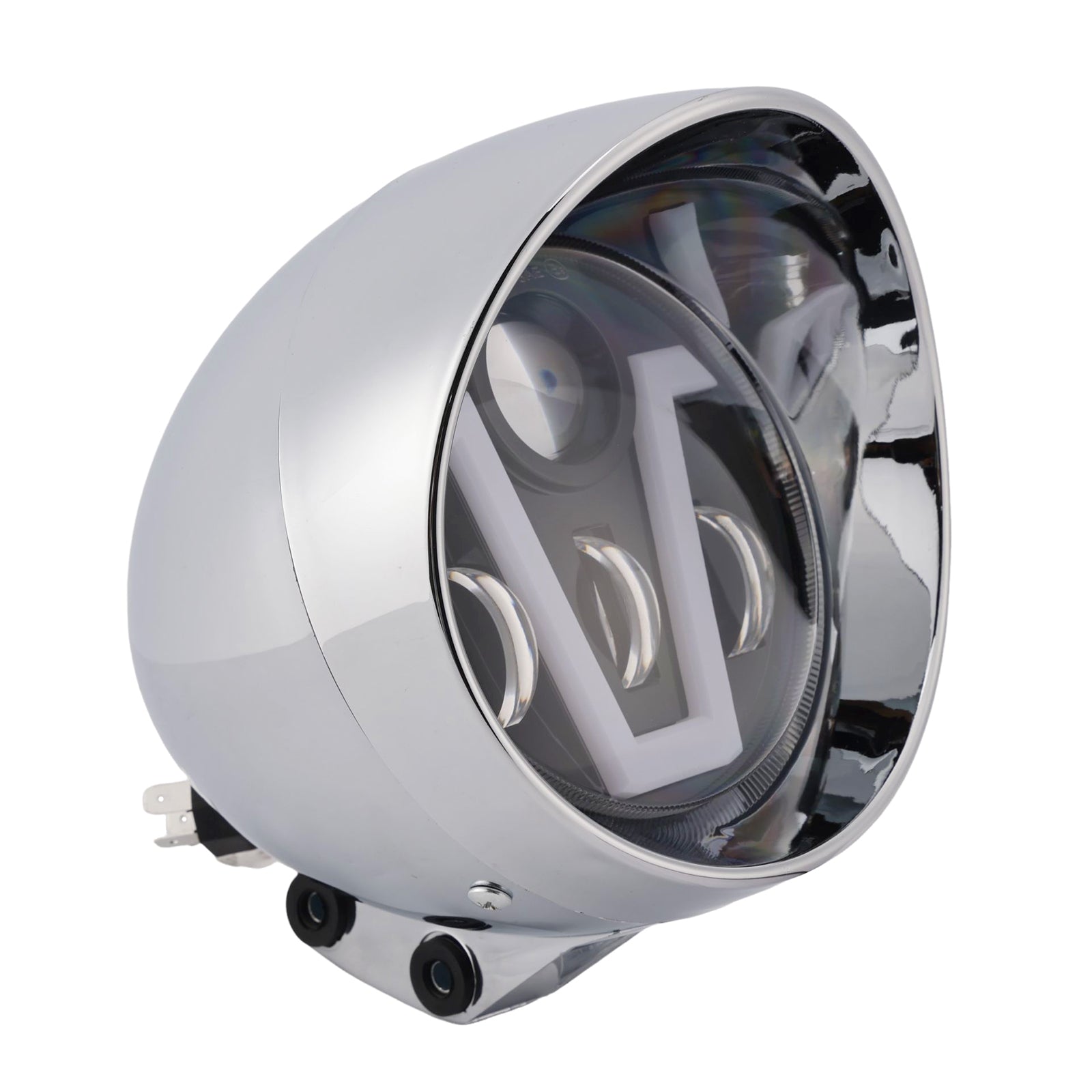 Brume Lampe Des Phares Mettre En Lumière 40W 4000Lm Chrome Pour Moto Cruise Cafe