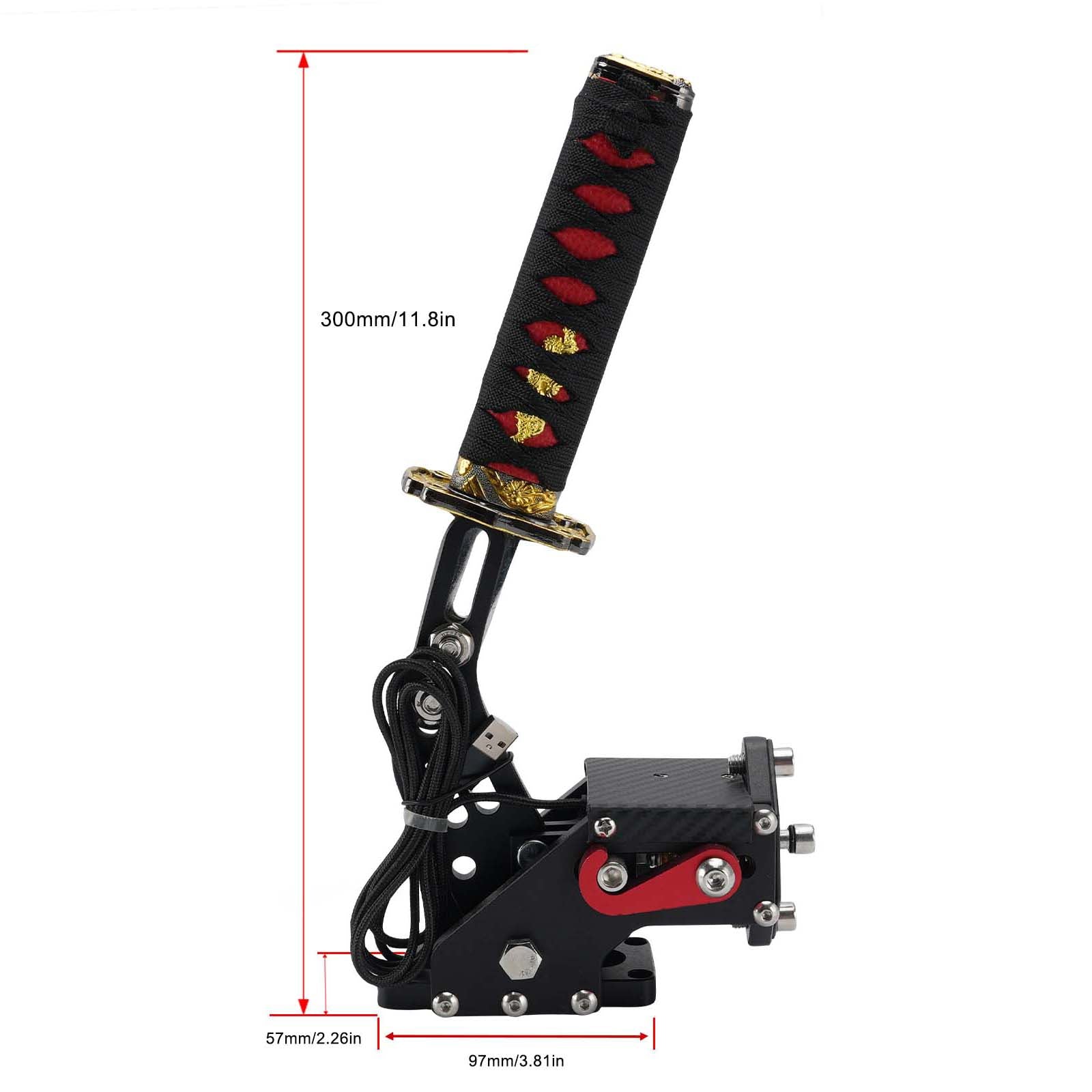 14Bit SIM Handbrake Sword Hilt pour Racing Games Steering Wheel Stand G27/G29 PC