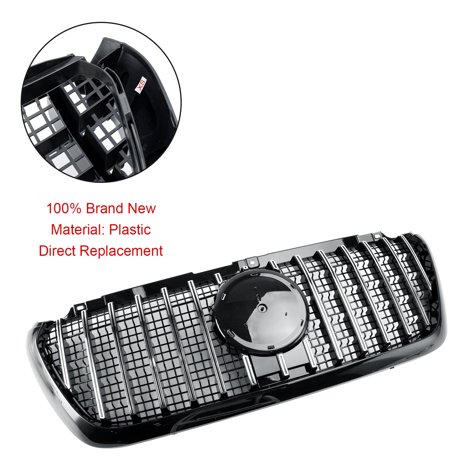GT-Style Front Bumper Grille Grill Pour Mercedes Sprinter W907 W910 2018-2023