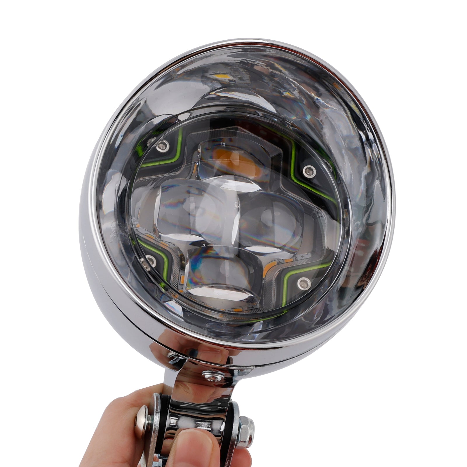 Brume Lampe Des Phares Mettre En Lumière Universel Chrome Pour Les Motos Scooter