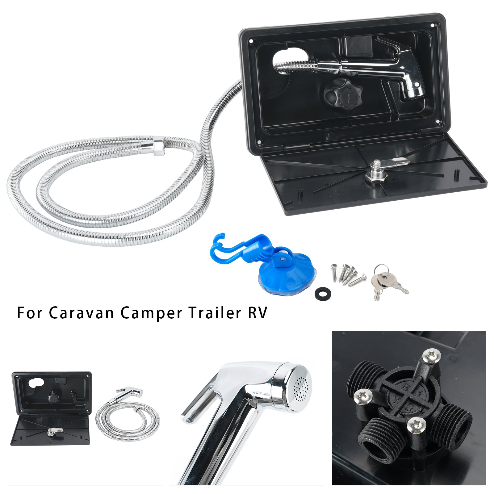 Boîte De Douche Verrouillable Pour RV Eau Chaude Froide Pour Caravane Camper