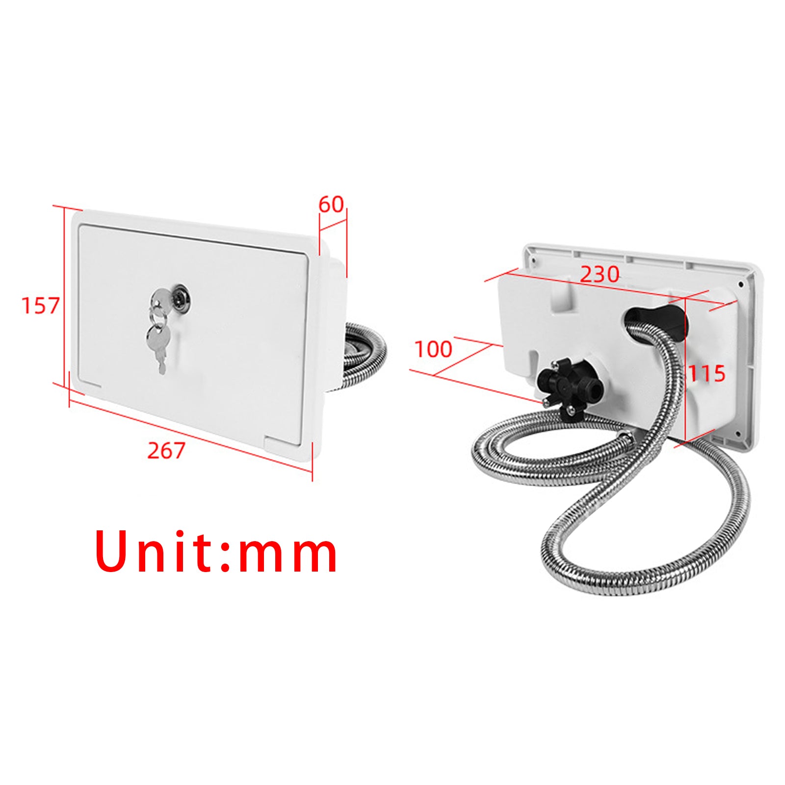 Boîte De Douche Verrouillable Pour RV Eau Chaude Froide Pour Caravane Camper