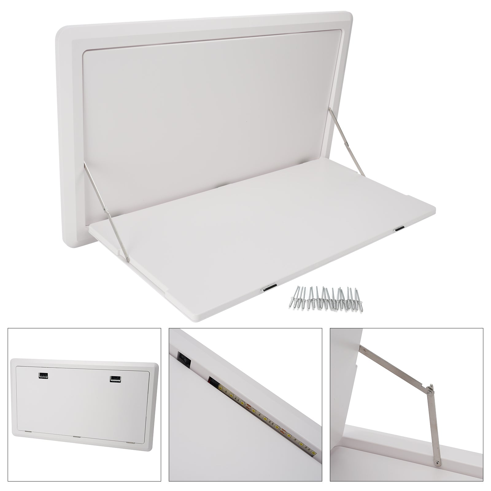 Table Pliable Murale Pour Camping-Car Avec Lumière LED Pour Camper Van