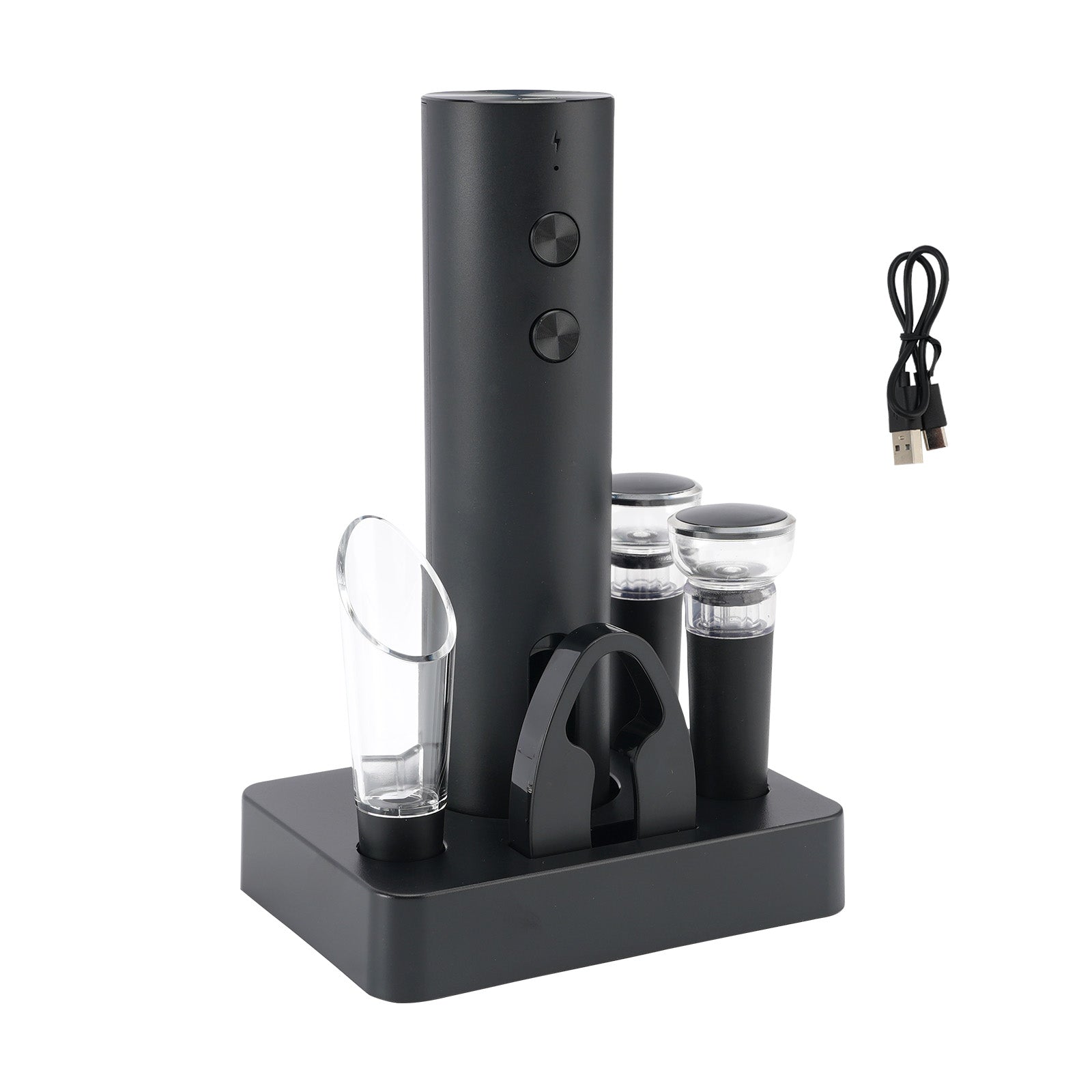 EC-A-BS Ouvre-bouteille électrique rechargeable lithium-ion Electric Wine Opener