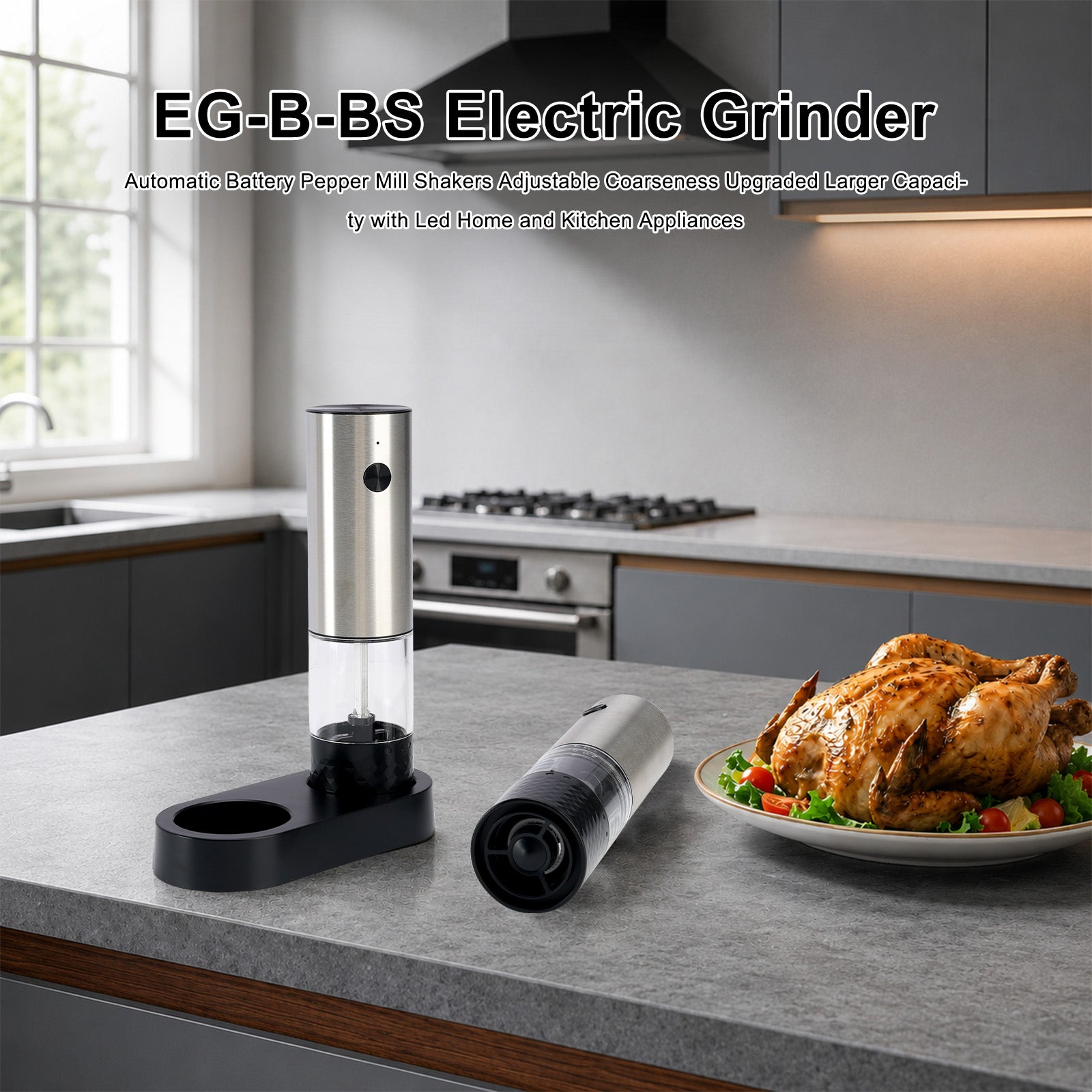 Moulin électrique EG-B-BS ensemble moulin à sel et à poivre cuisine domestique