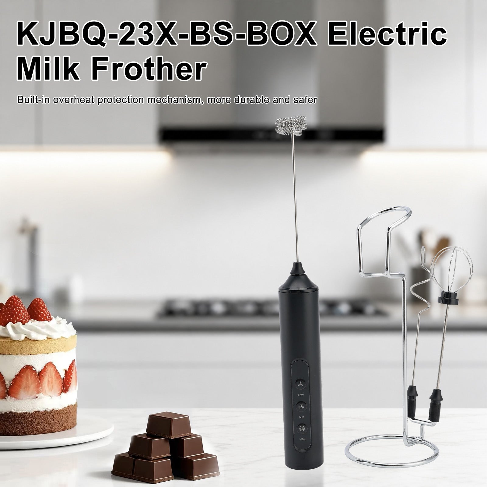 KJBQ-23X-BS-BOX Mousseur à lait électrique mélangeur à boissons mousseur à café
