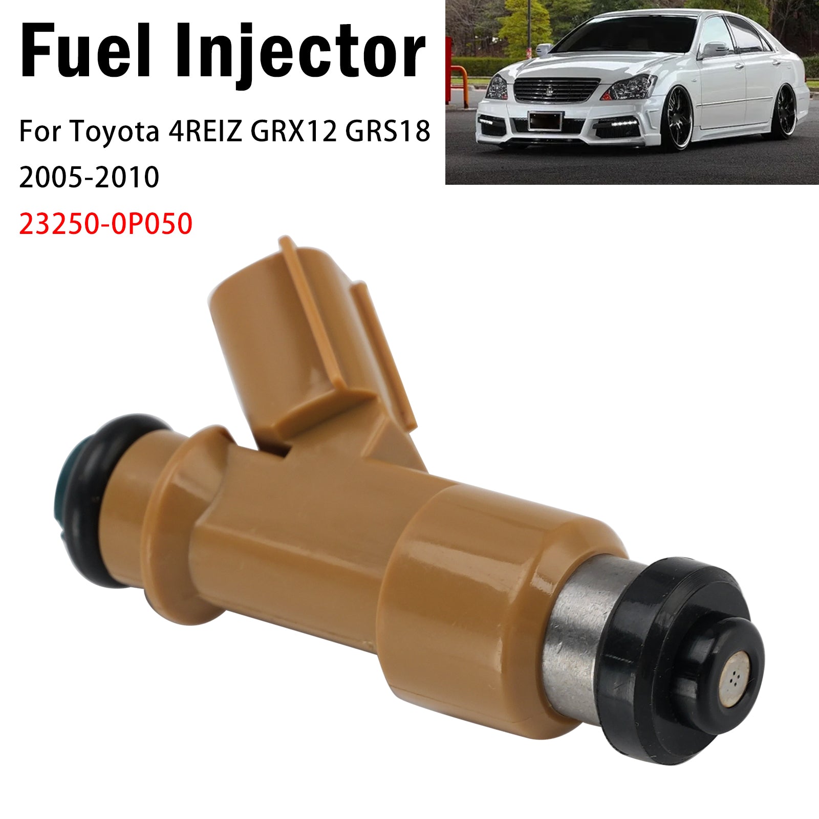 1X Injecteur Carburant Pour Toyota 4REIZ GRX12 GRS18 2005-2010 23250-0P050