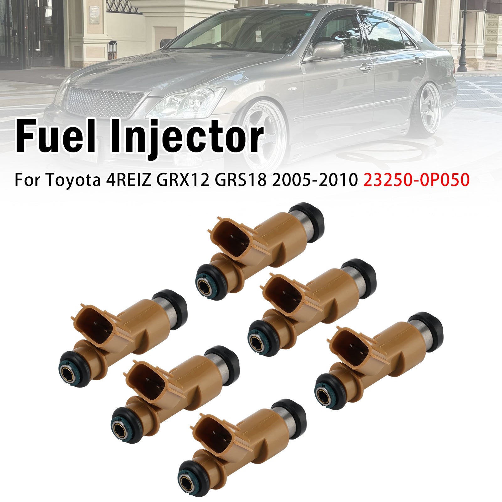 6X Injecteur Carburant Pour Toyota 4REIZ GRX12 GRS18 2005-2010 23250-0P050