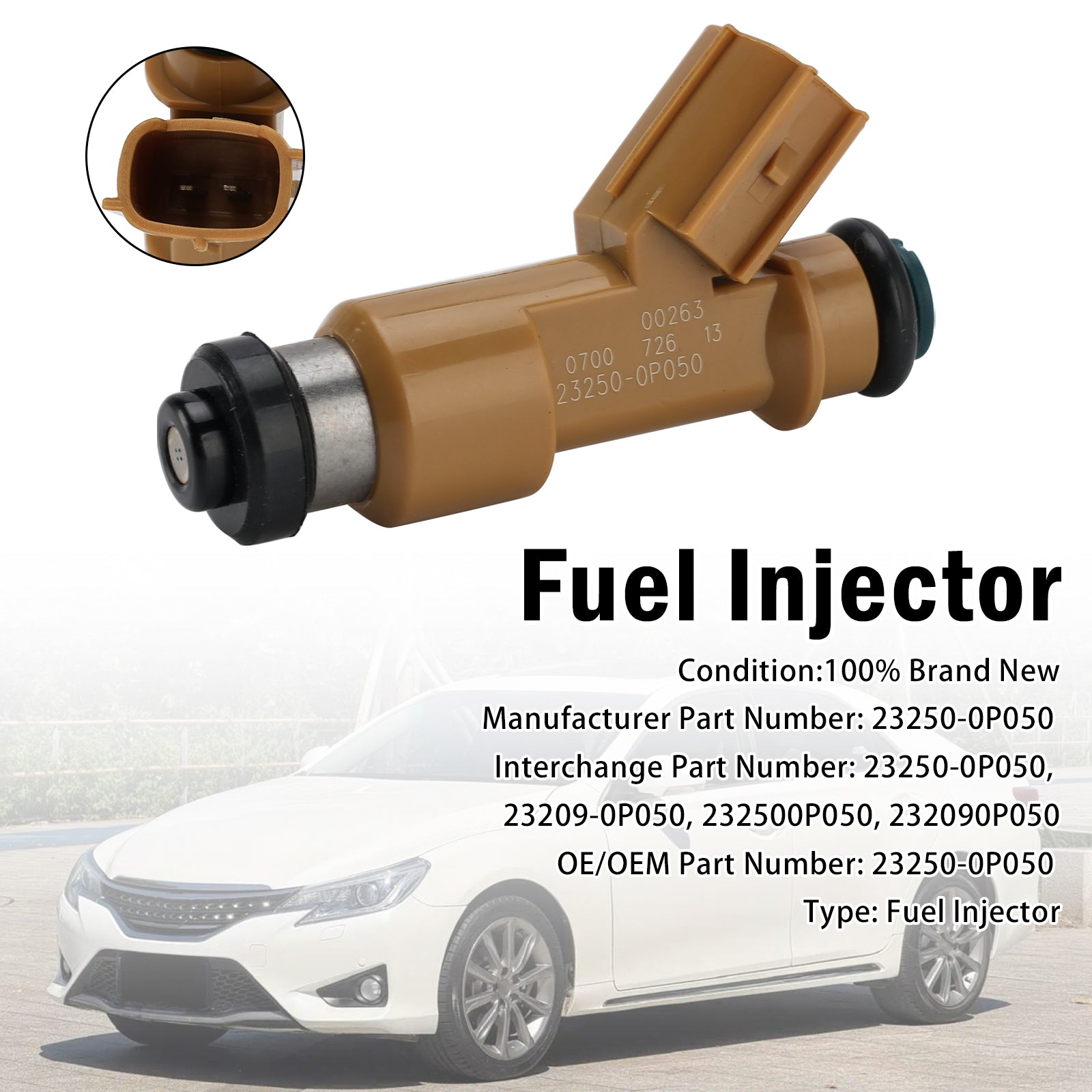 1X Injecteur Carburant Pour Toyota 4REIZ GRX12 GRS18 2005-2010 23250-0P050