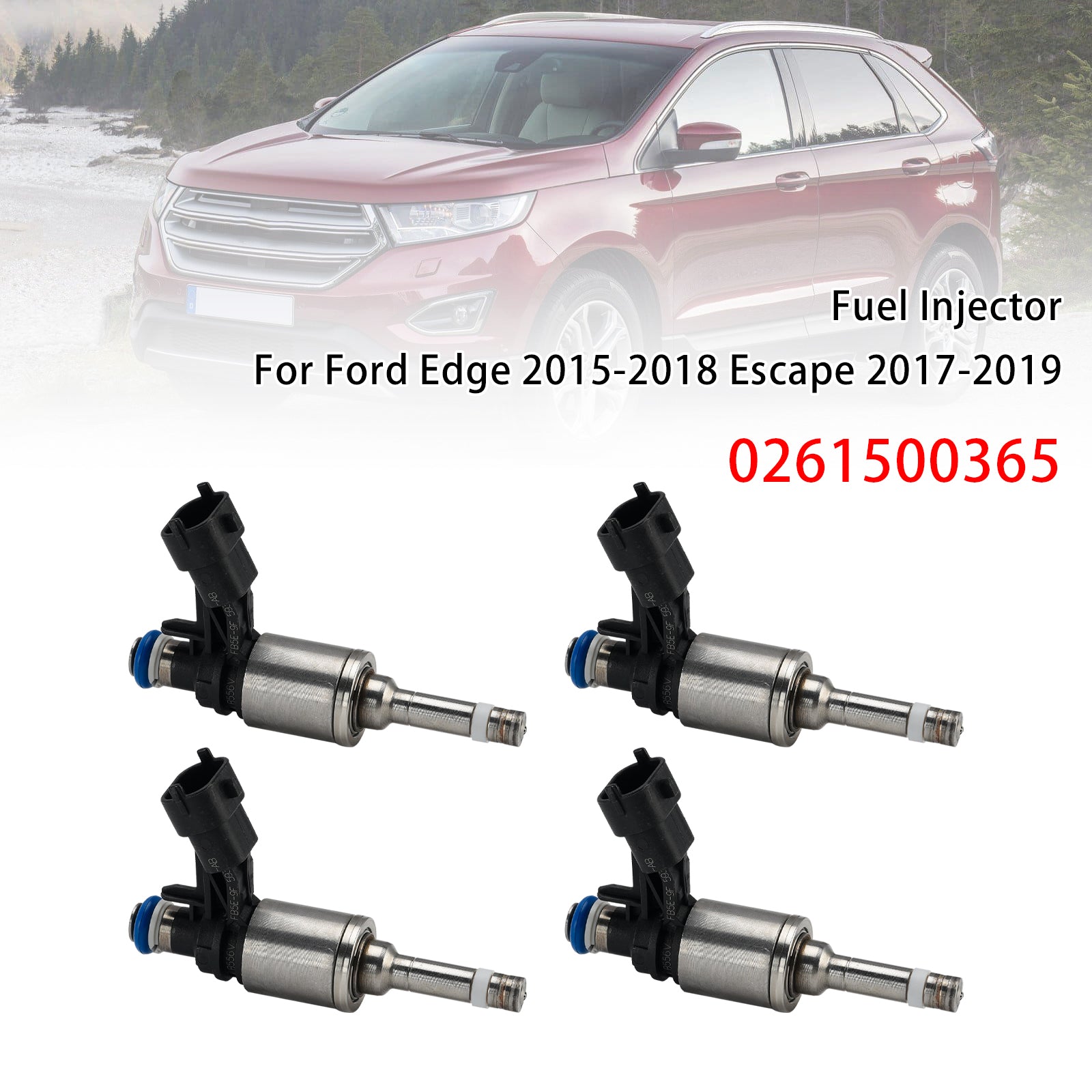 4X Injecteur Carburant Pour Pourd Edge 2015-2018 Escape 2017-2019 0261500365