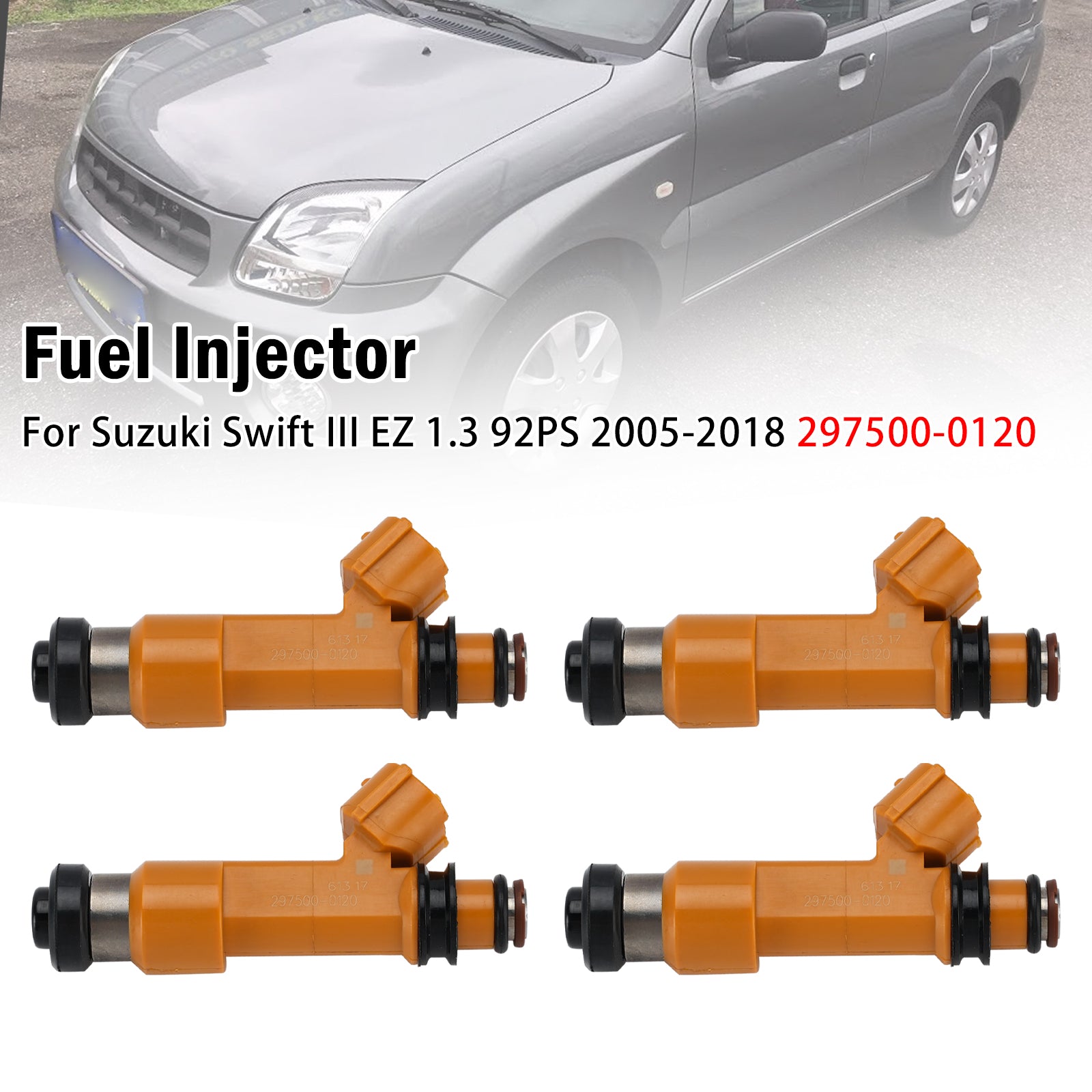 4X Injecteur Carburant Pour Suzuki Swift III EZ 1.3 92PS 2005-2018 297500-0120