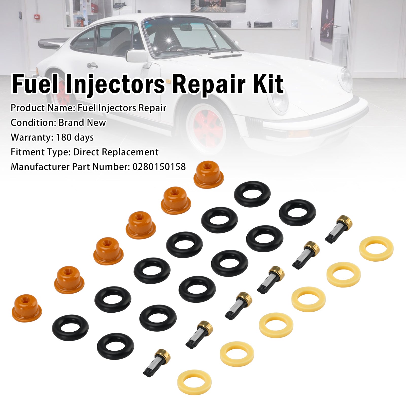 Injecteur Joint O-Ring 0280150158 For Porsche 911 3.2 Carrera 1983-1986