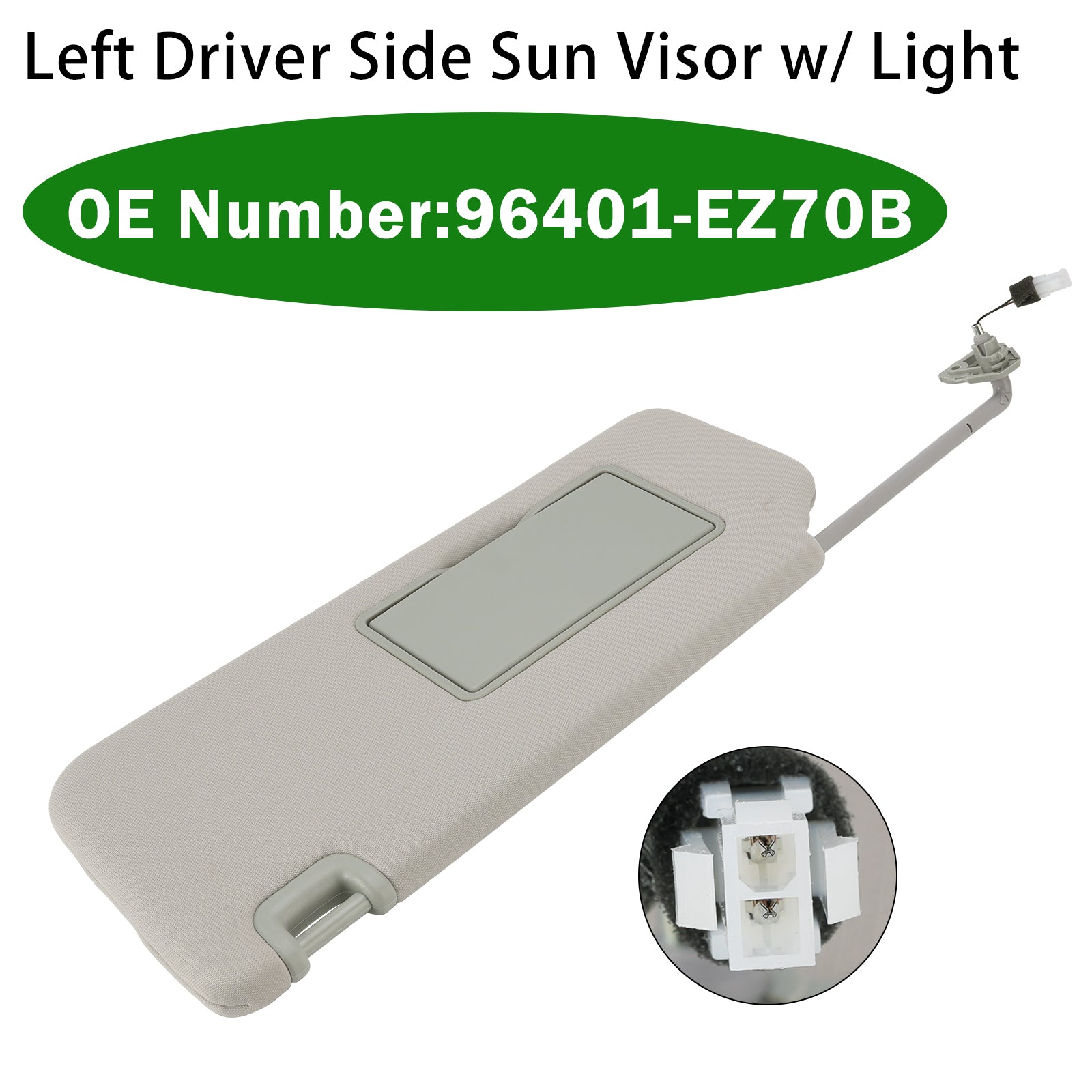 Pare-soleil conducteur avec éclairage 96401-EZ70B pour Nissan Titan 2004-2024