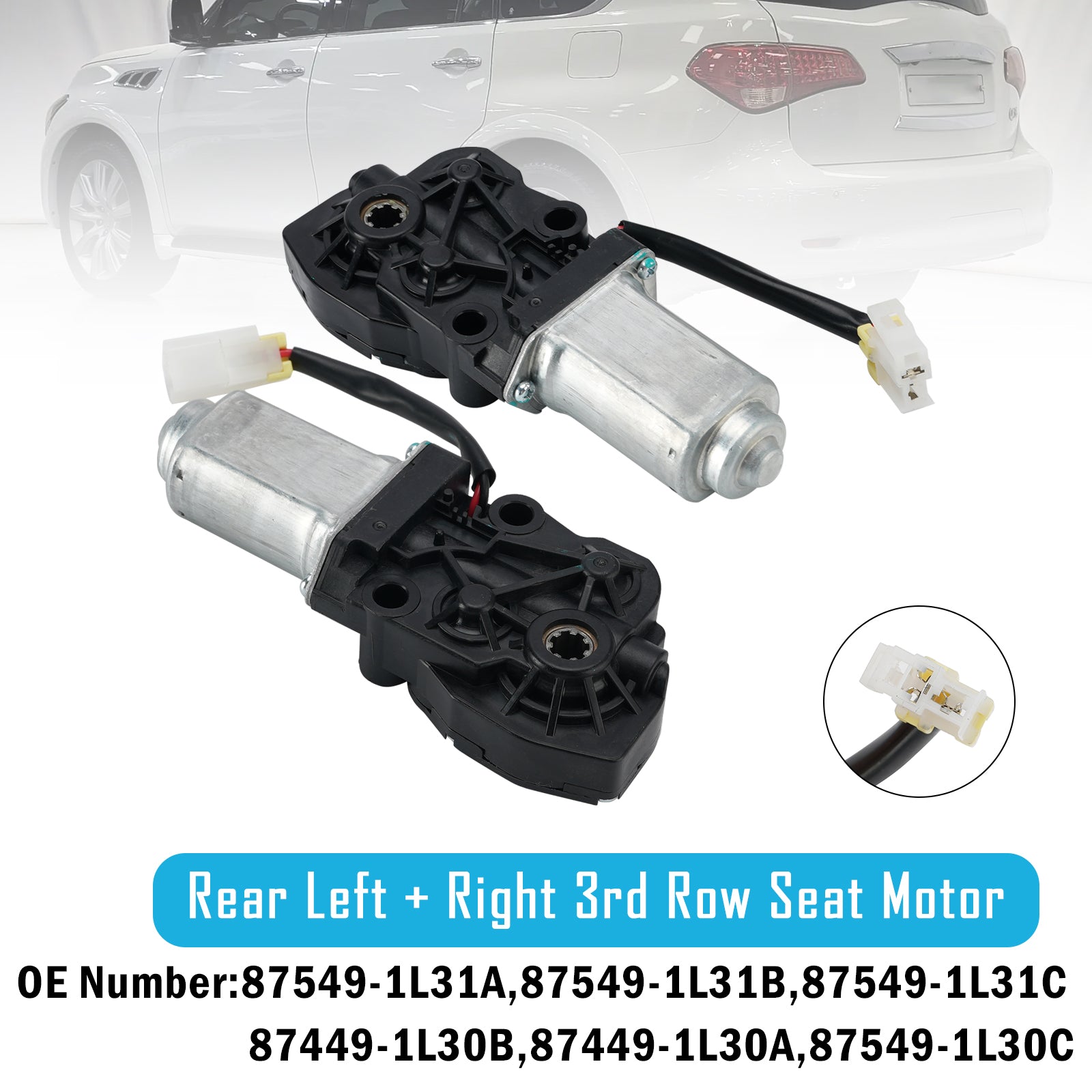 Moteur Siège 3E Rang Arrière Gauche+Droit 87449-1L30B Pour Infiniti QX56 11-2017